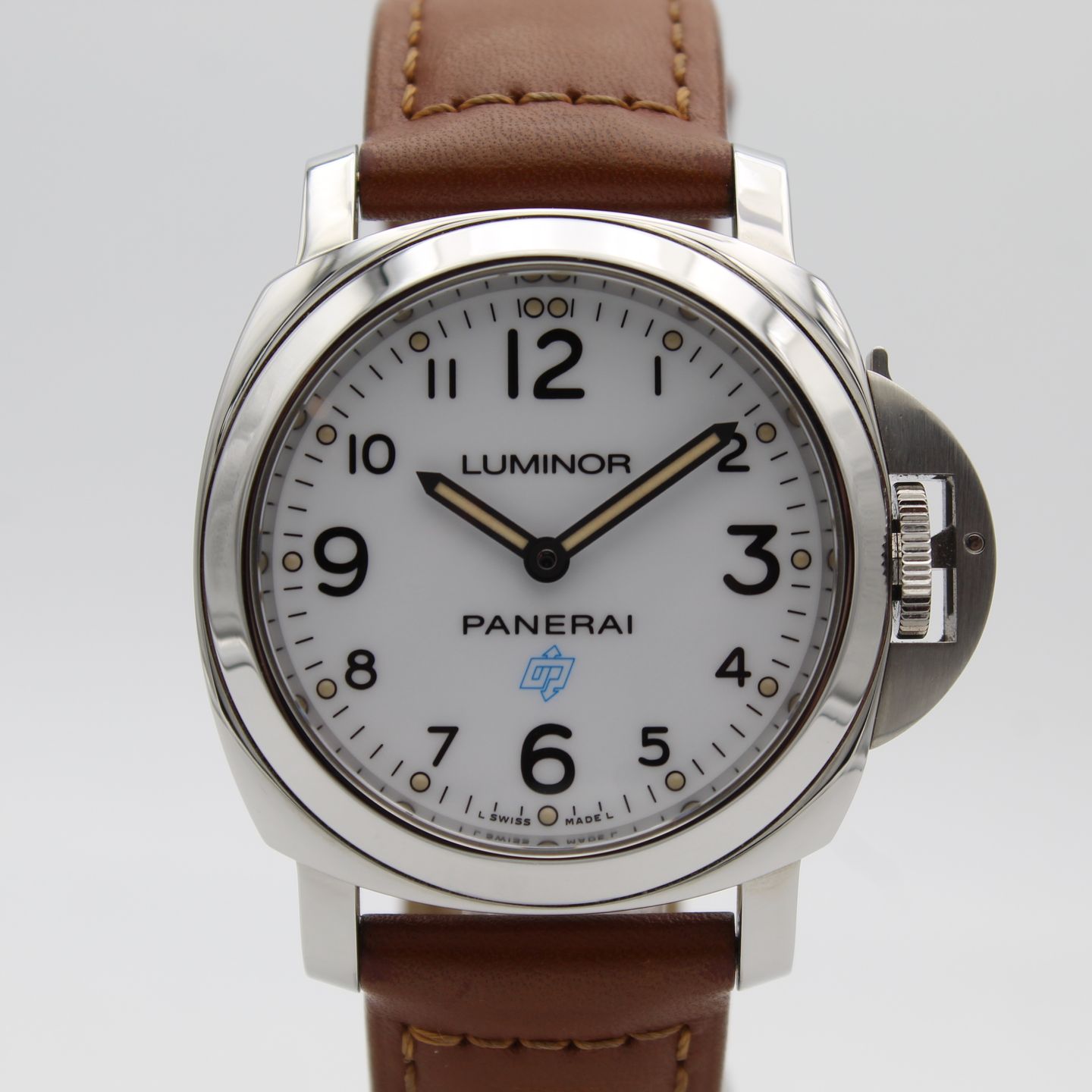 Panerai Luminor Base Logo PAM00775 (2021) - Wit wijzerplaat 44mm Staal (1/8)