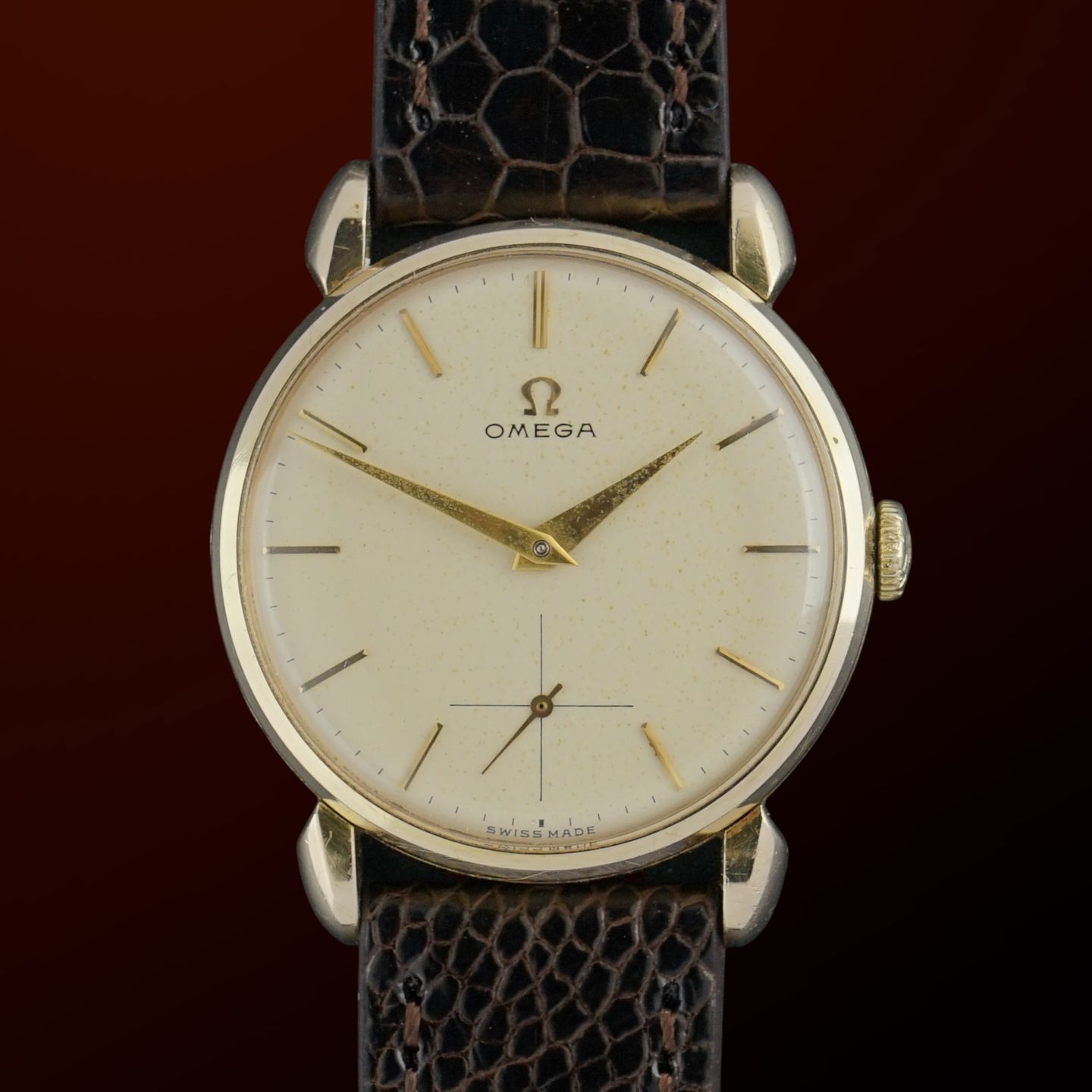 Omega Vintage 2743 (1982) - White dial 33 mm Gold/Steel case (1/8)