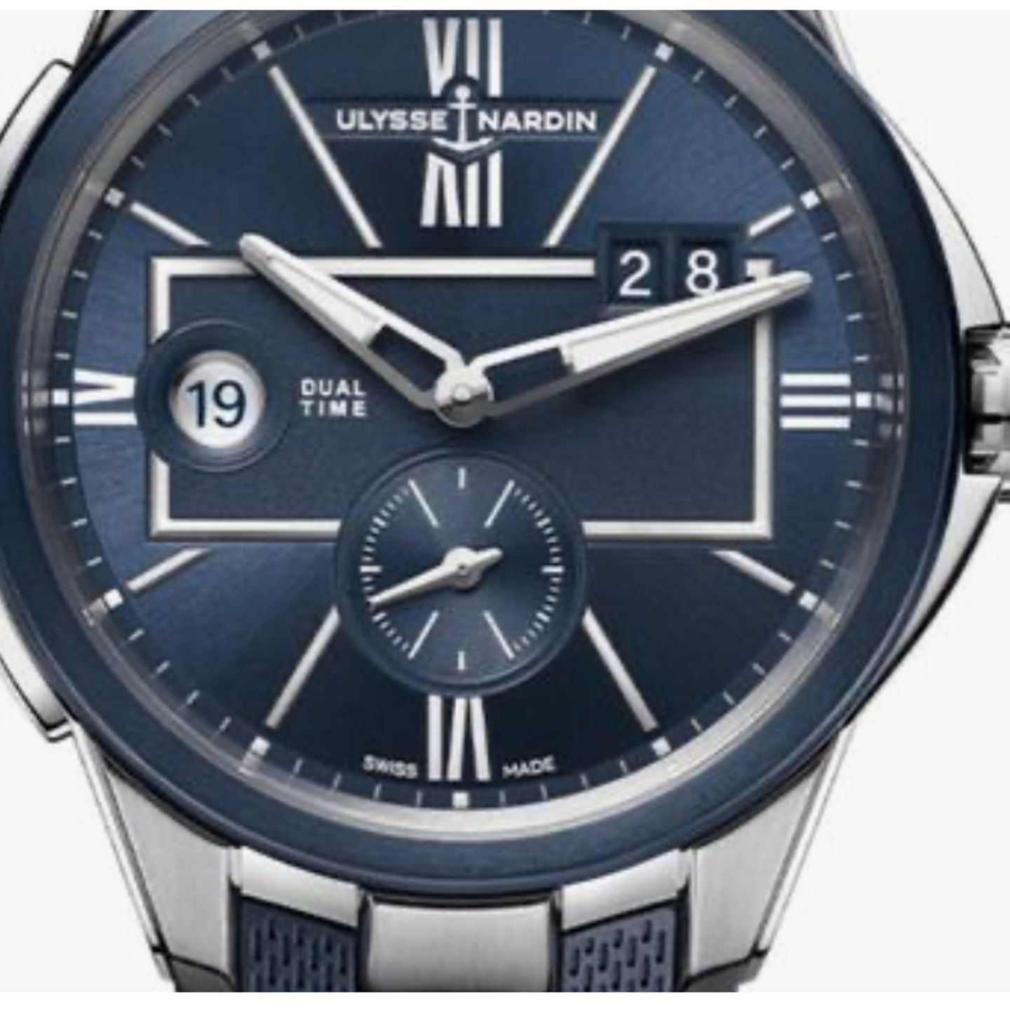 Ulysse Nardin Executive Dual Time 243-20-3/43 (2024) - Blauw wijzerplaat 42mm Staal (1/1)