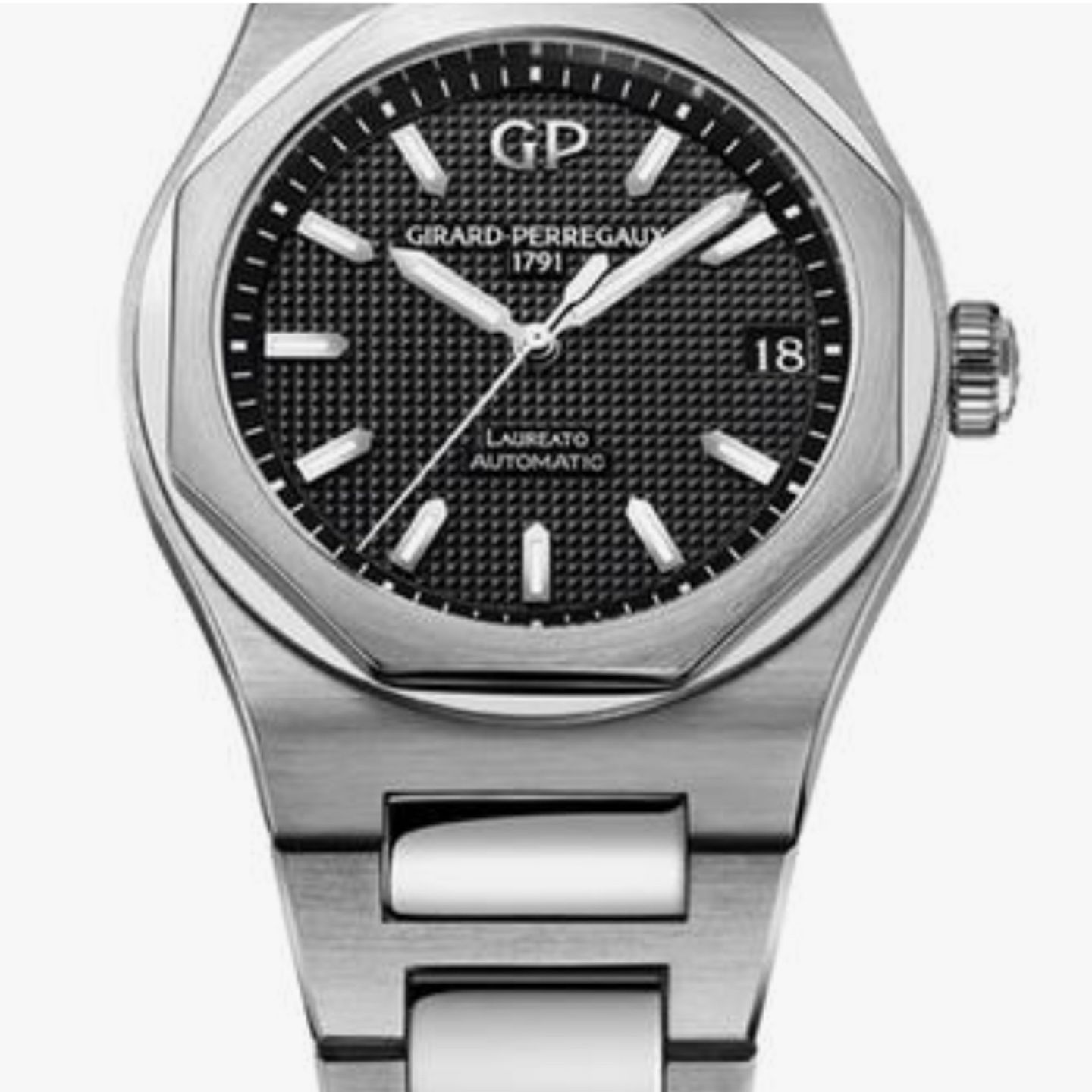 Girard-Perregaux Laureato 81010-11-634-11A (2024) - Zwart wijzerplaat 42mm Staal (1/1)