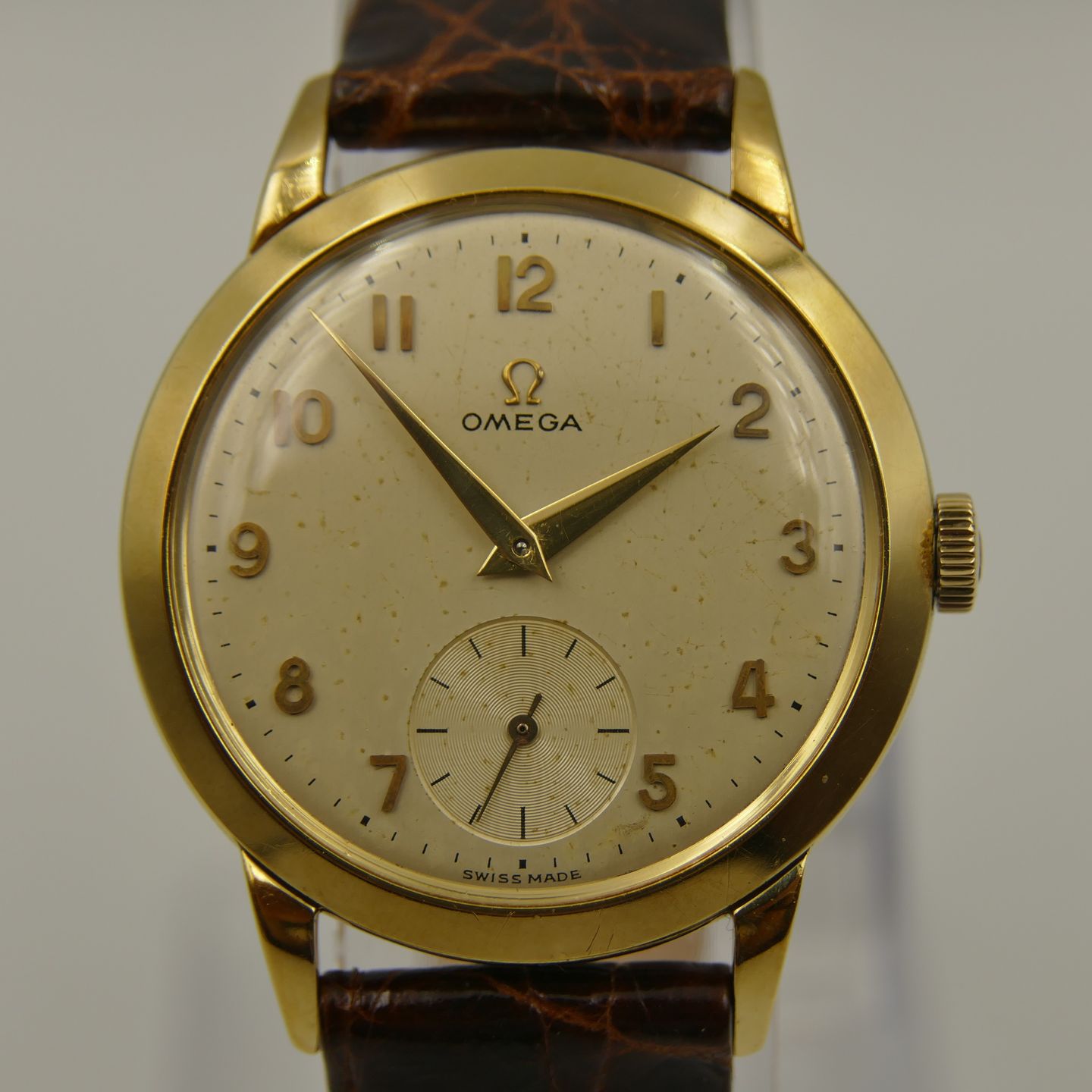 Omega Vintage Omega tresor ref. 2684 solid gold 14k 36mm cal. 266 (1952) - Onbekend wijzerplaat 36mm Geelgoud (2/8)