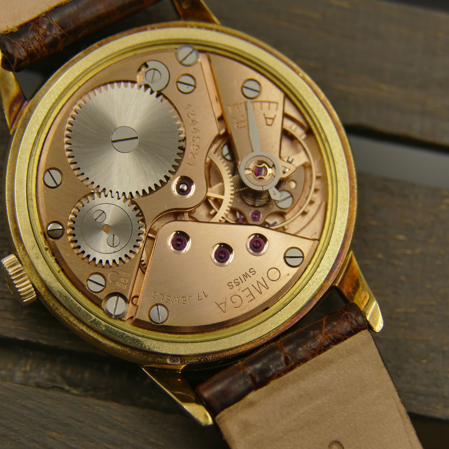 Omega Vintage Omega tresor ref. 2684 solid gold 14k 36mm cal. 266 (1952) - Unknown dial 36 mm Yellow Gold case (8/8)