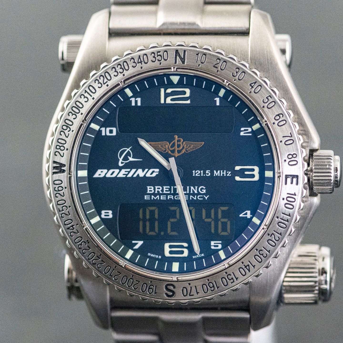 Breitling Emergency E56121.1 (Onbekend (willekeurig serienummer)) - Zwart wijzerplaat 43mm Titanium (5/8)