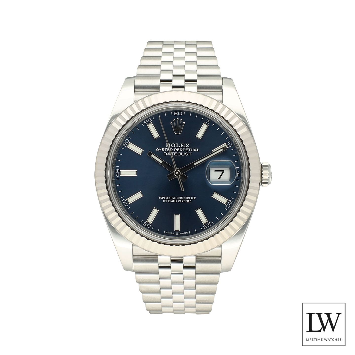 Rolex Datejust 41 126334 (2023) - Blue dial 41 mm Steel case (3/8)