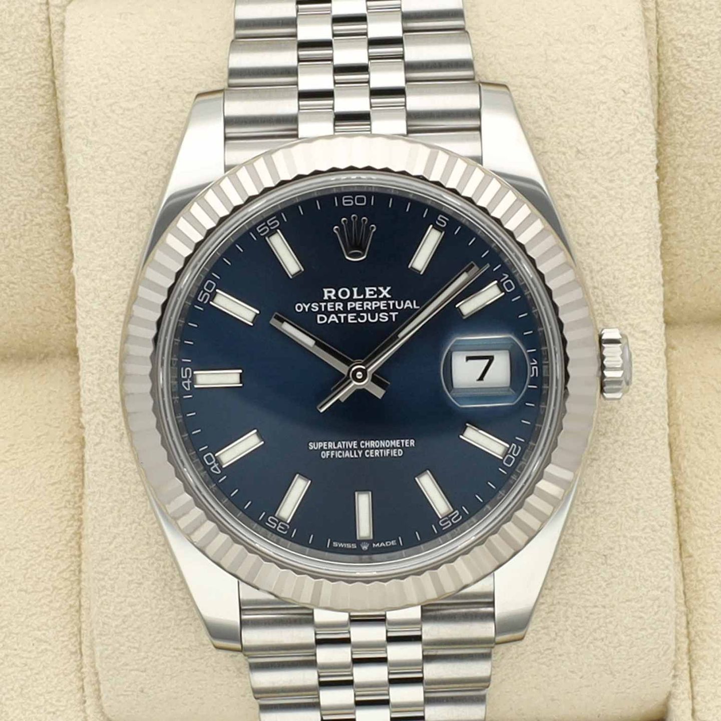 Rolex Datejust 41 126334 (2023) - Blue dial 41 mm Steel case (1/8)