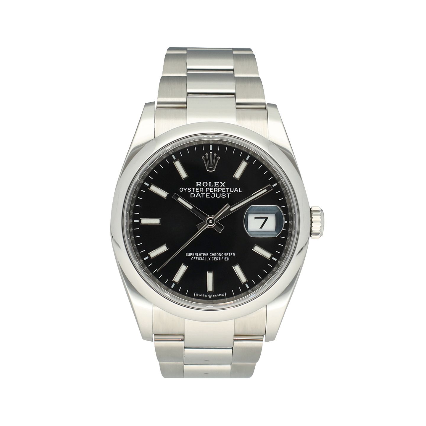 Rolex Datejust 36 126200 (2021) - Zwart wijzerplaat 36mm Staal (3/8)