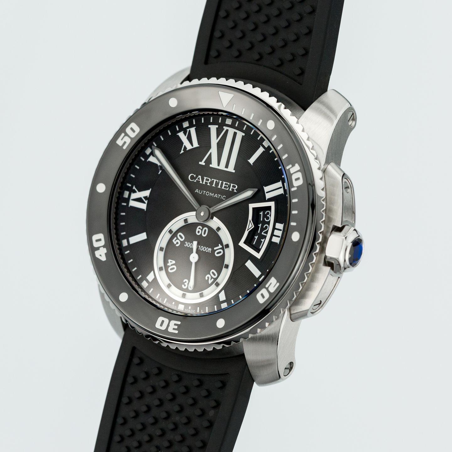 Cartier Calibre de Cartier Diver 3729 W7100057 (2020) - Black dial 42 mm Steel case (3/8)