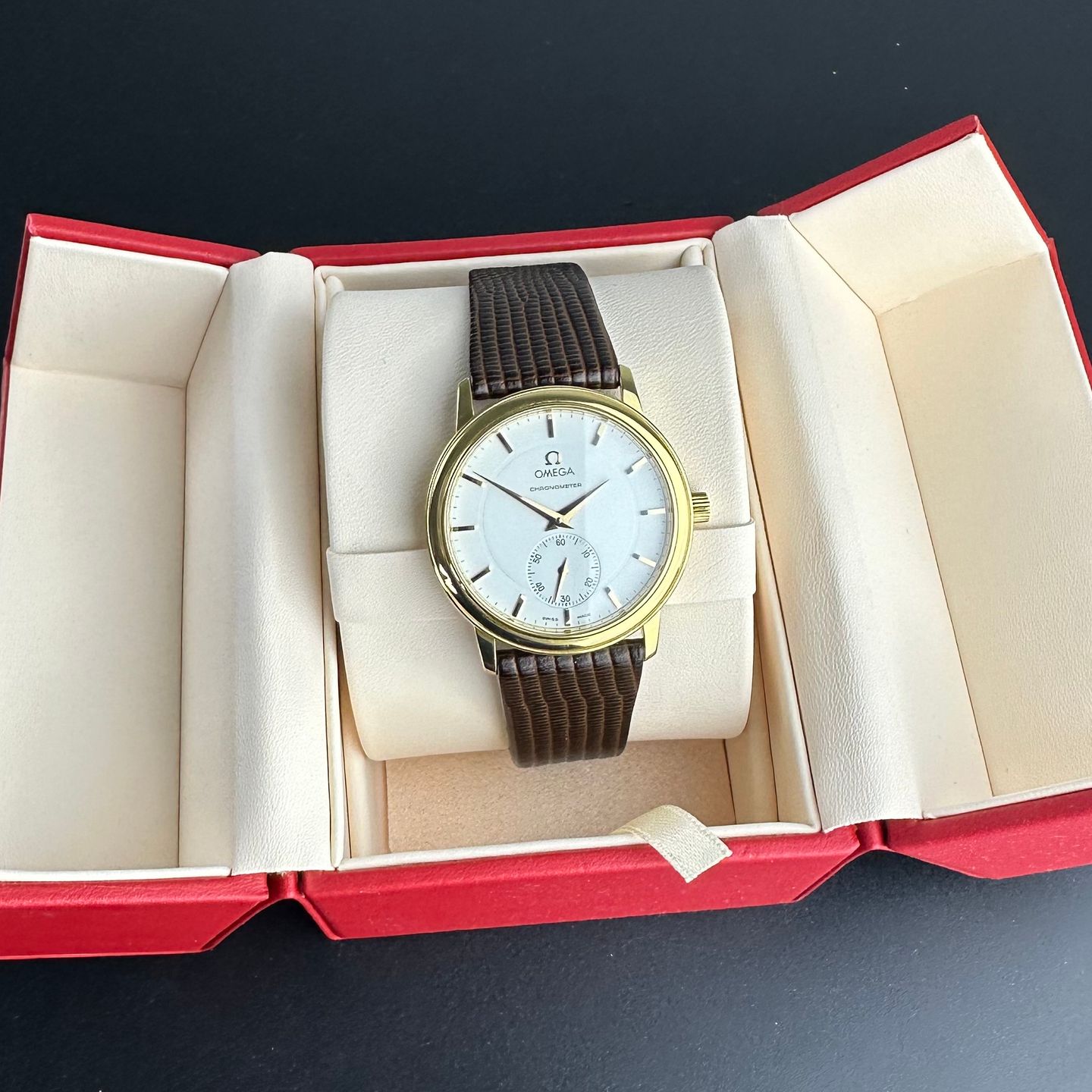 Omega De Ville Prestige 4620.31 (2000) - White dial 34 mm Yellow Gold case (3/8)