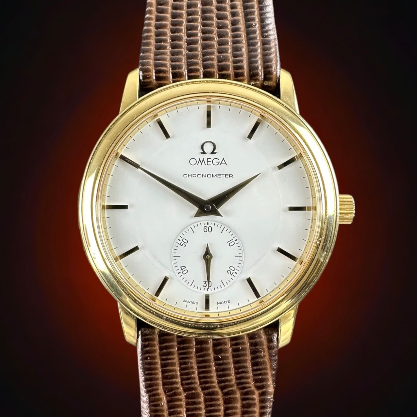 Omega De Ville Prestige 4620.31 (2000) - White dial 34 mm Yellow Gold case (1/8)