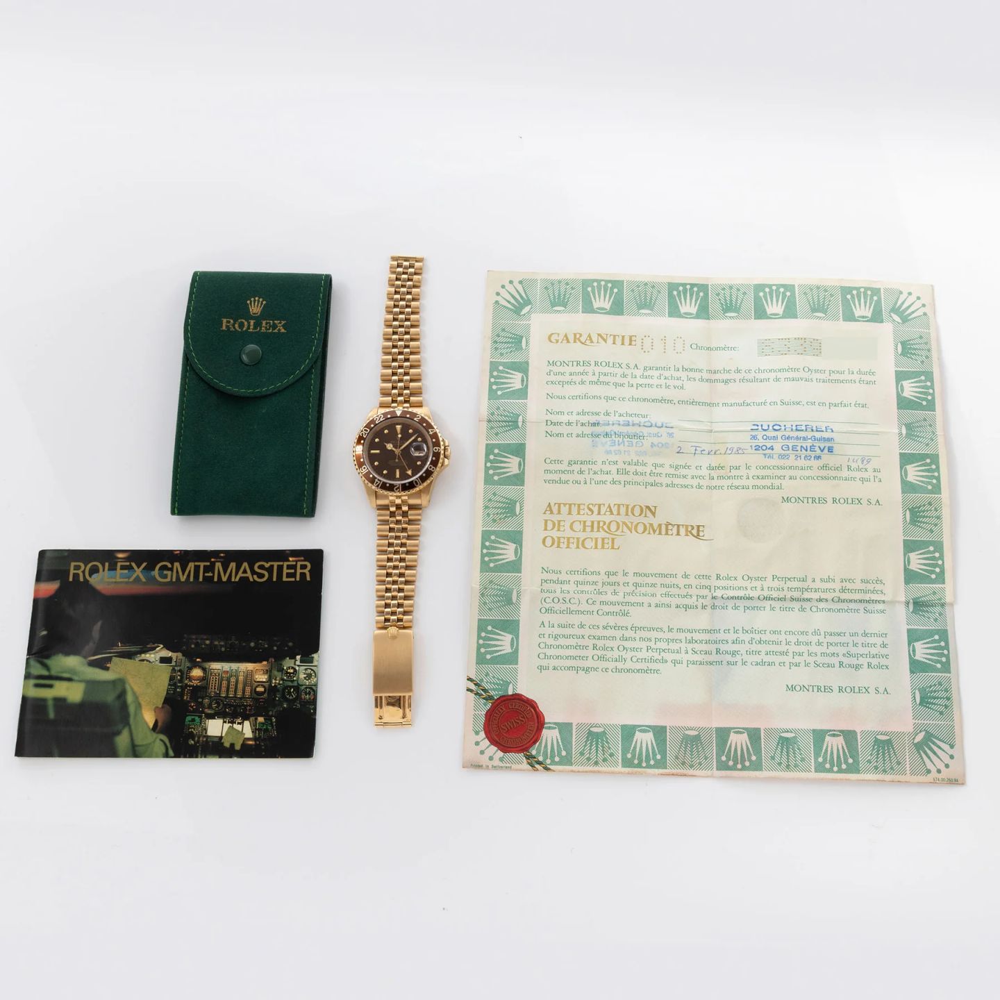 Rolex GMT-Master 16758 (1984) - Brown dial 40 mm Yellow Gold case (6/8)