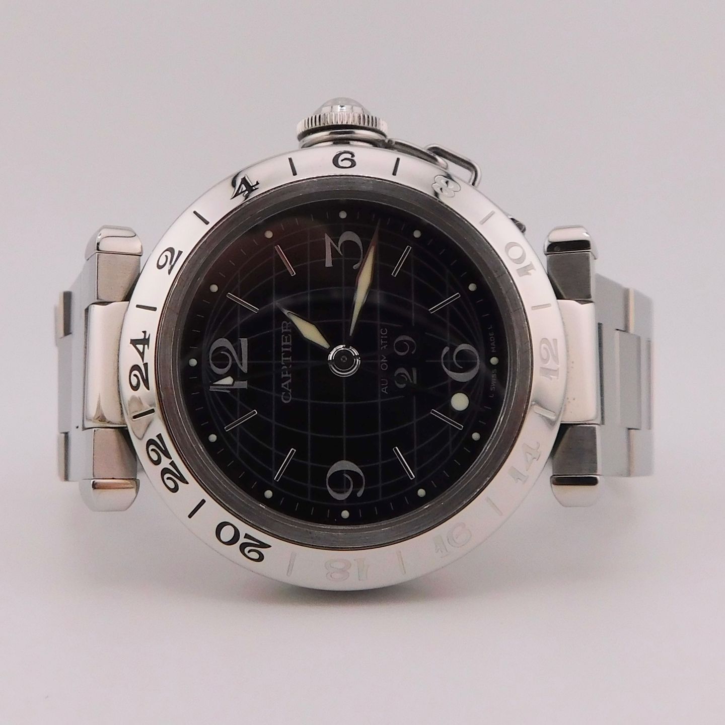 Cartier Pasha 2550 (2000) - Zwart wijzerplaat 35mm Staal (3/5)