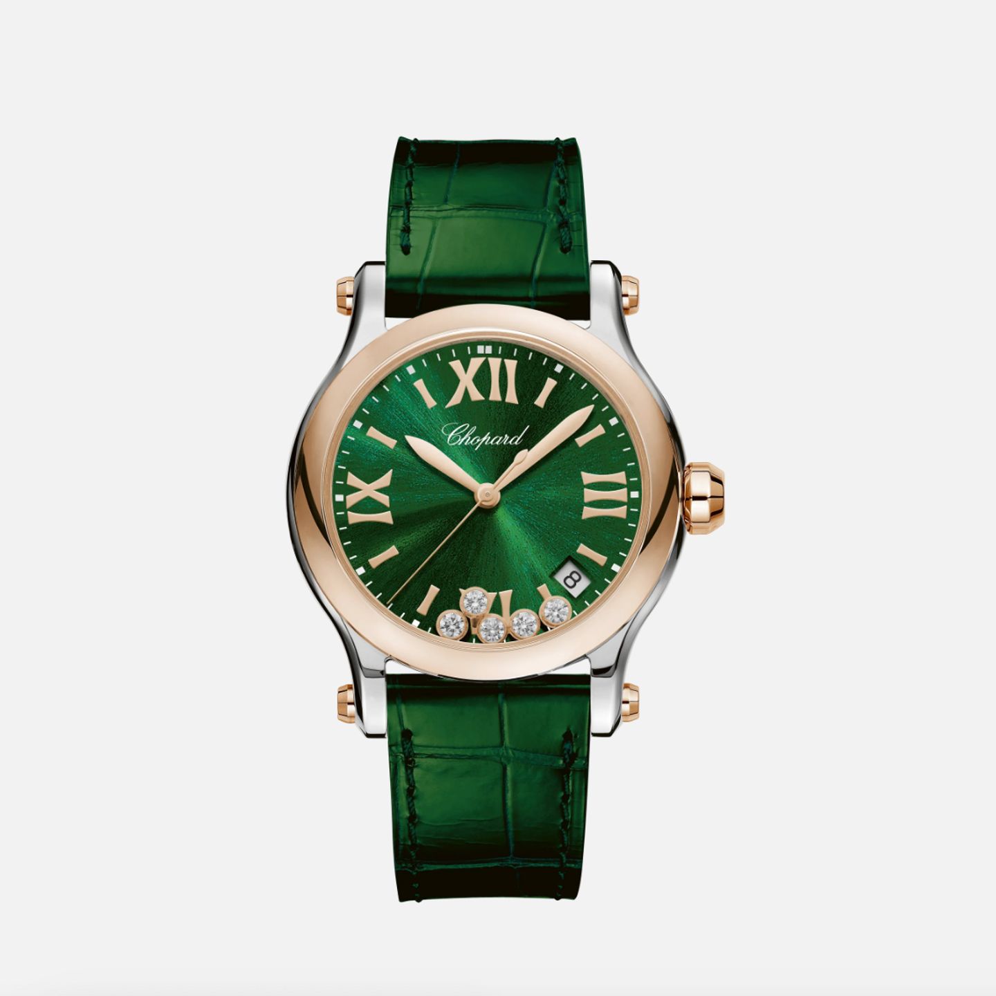 Chopard Happy Sport 278582-6005 (2023) - Green dial 36 mm Gold/Steel case (1/1)