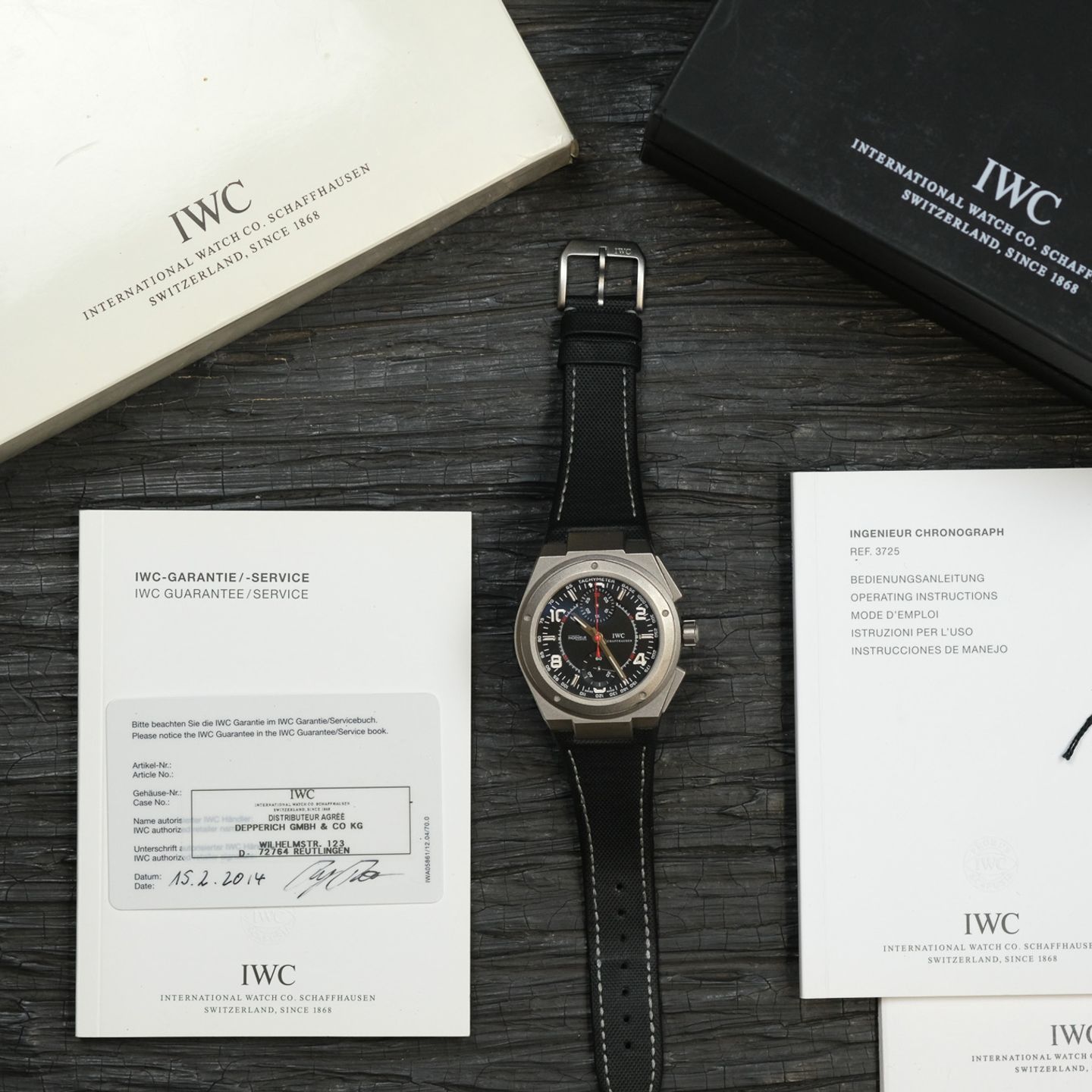 IWC Ingenieur AMG IW372503 (2014) - Black dial 43 mm Titanium case (2/8)