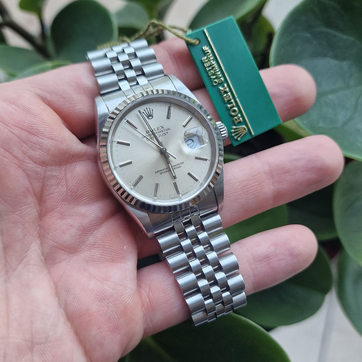 Rolex Datejust 36 16234 (1991) - Zilver wijzerplaat 36mm Staal (1/8)