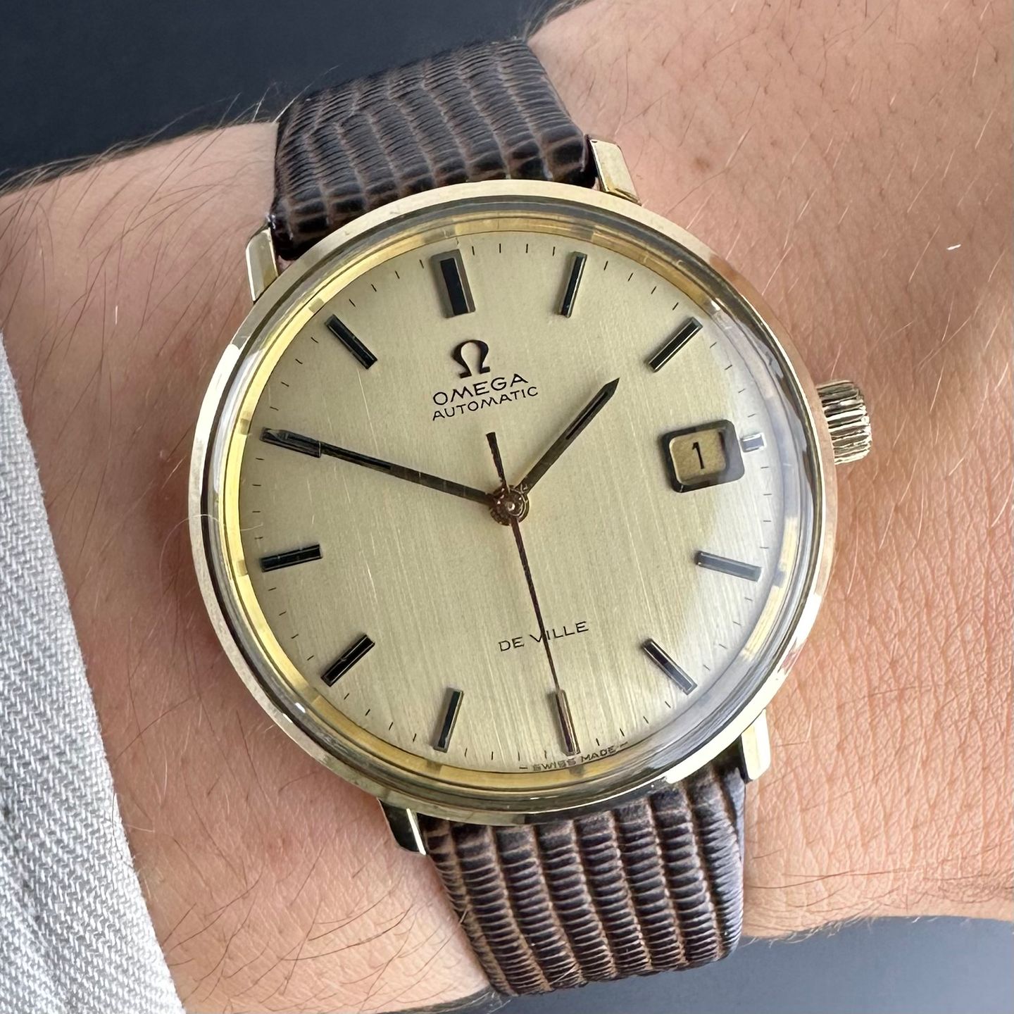 Omega De Ville 166.033 (1970) - Goud wijzerplaat 34mm Goud/Staal (2/8)
