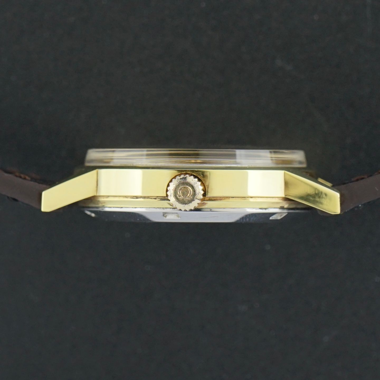 Omega Genève 166.0117 (1972) - Gold dial 35 mm Gold/Steel case (6/8)