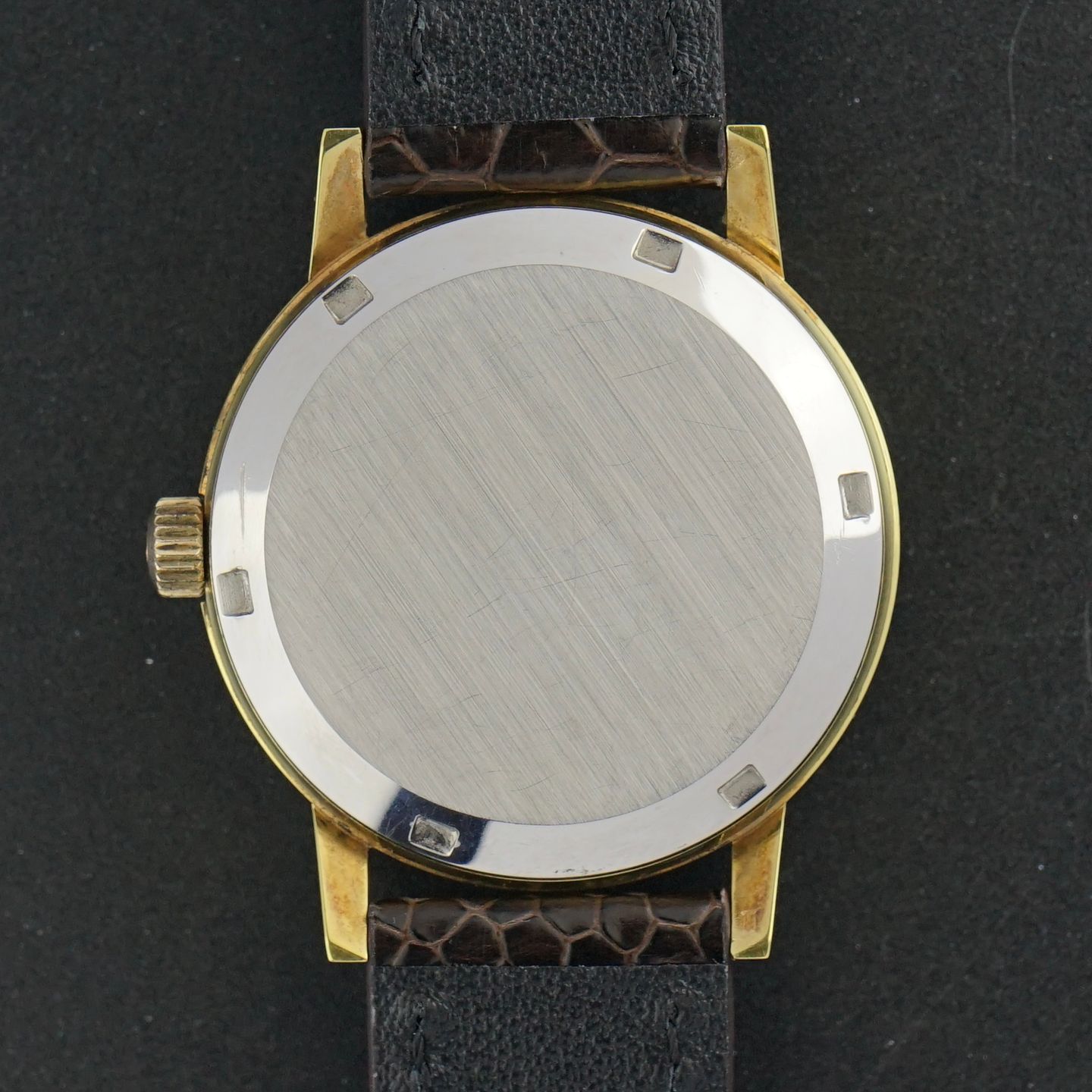 Omega Genève 166.0117 (1972) - Gold dial 35 mm Gold/Steel case (3/8)