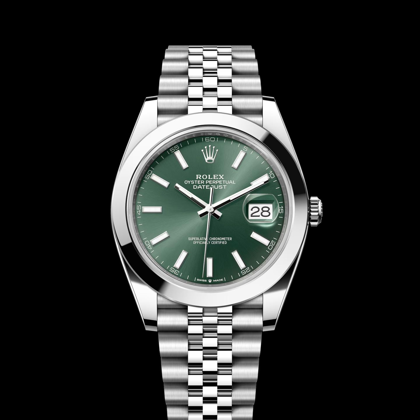 Rolex Datejust 41 126300 (2023) - Green dial 48 mm Steel case (1/1)