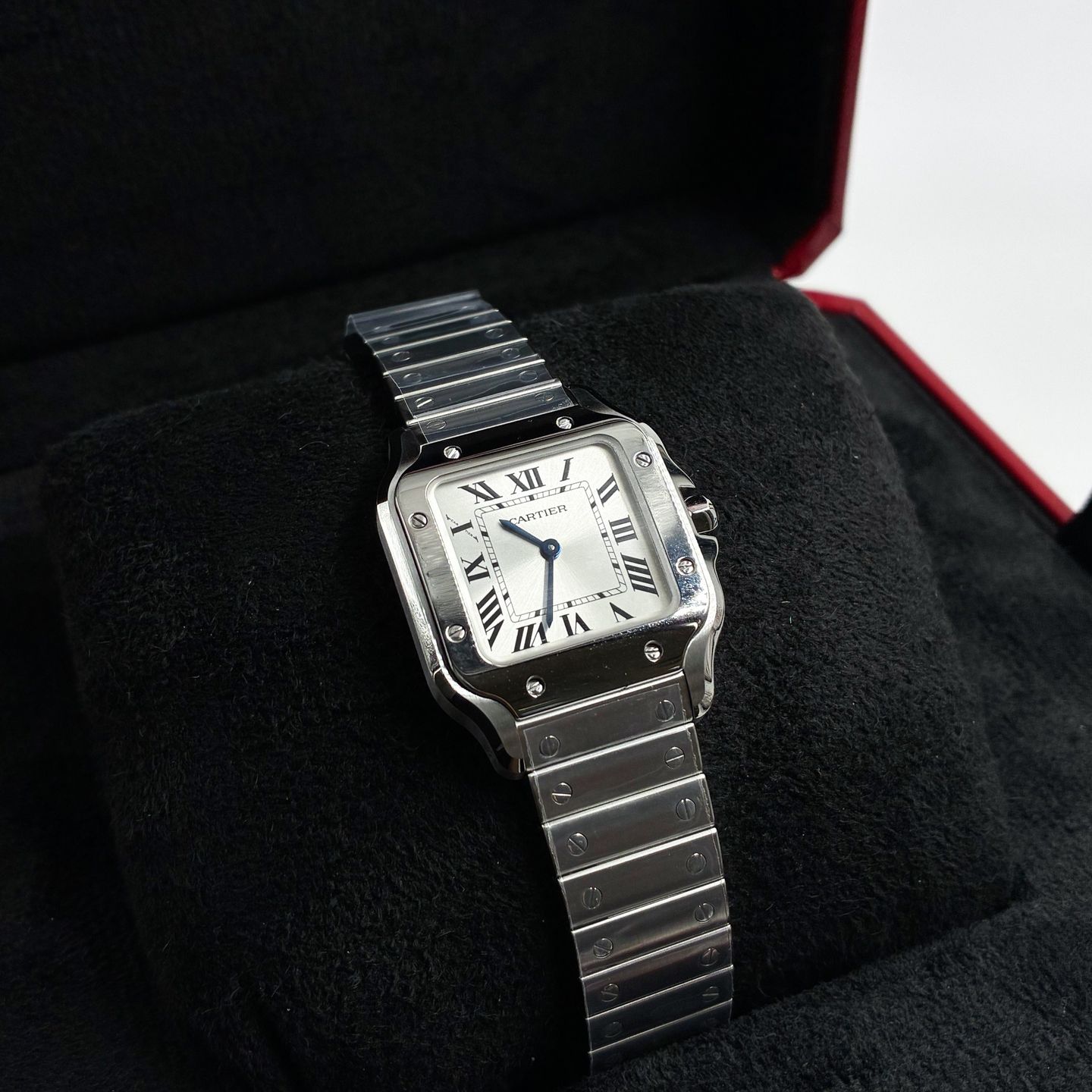 Cartier Santos Dumont WSSA0082 (2025) - Zilver wijzerplaat 27mm Staal (4/5)