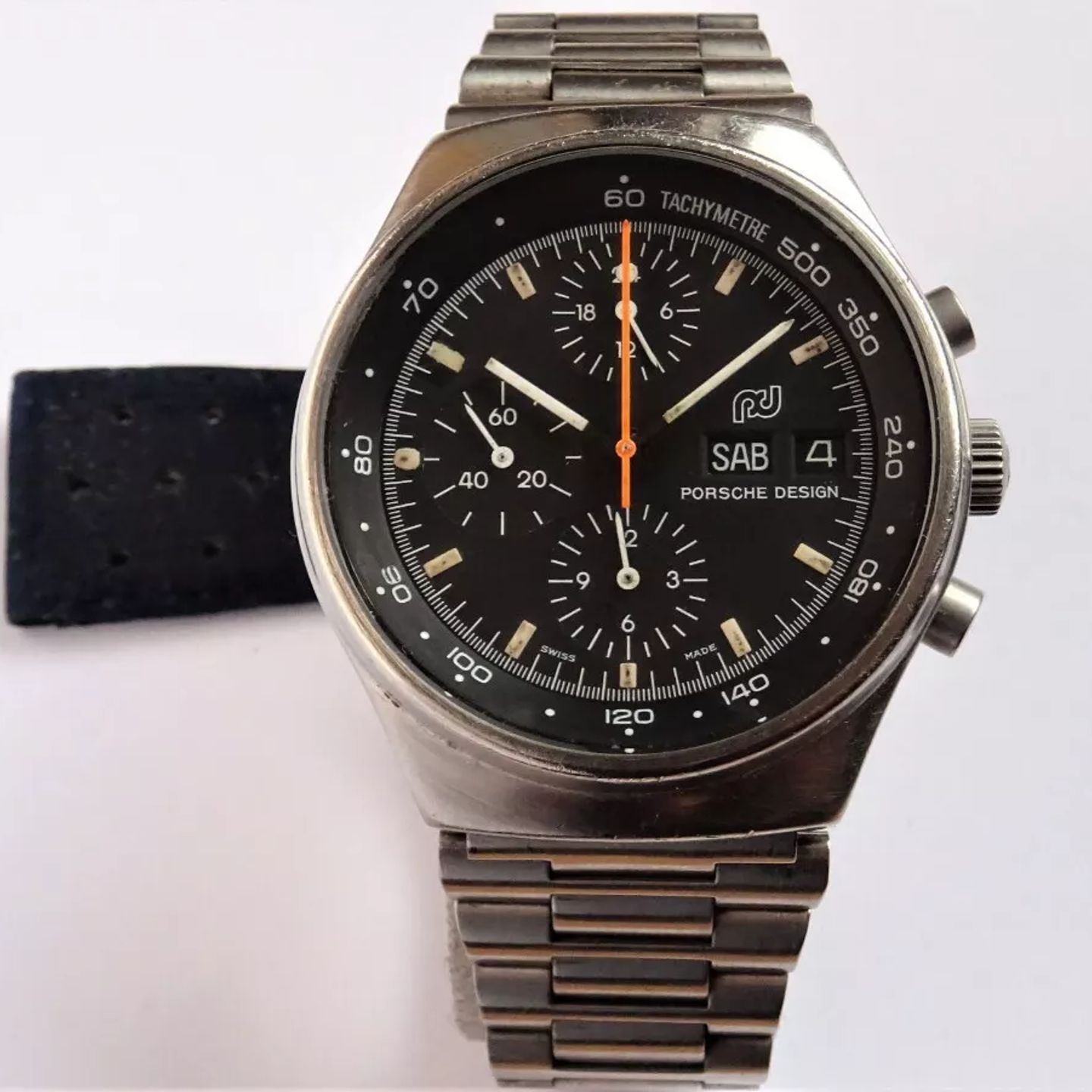 Porsche Design Vintage 7176S (1975) - Zwart wijzerplaat 41mm Staal (1/8)