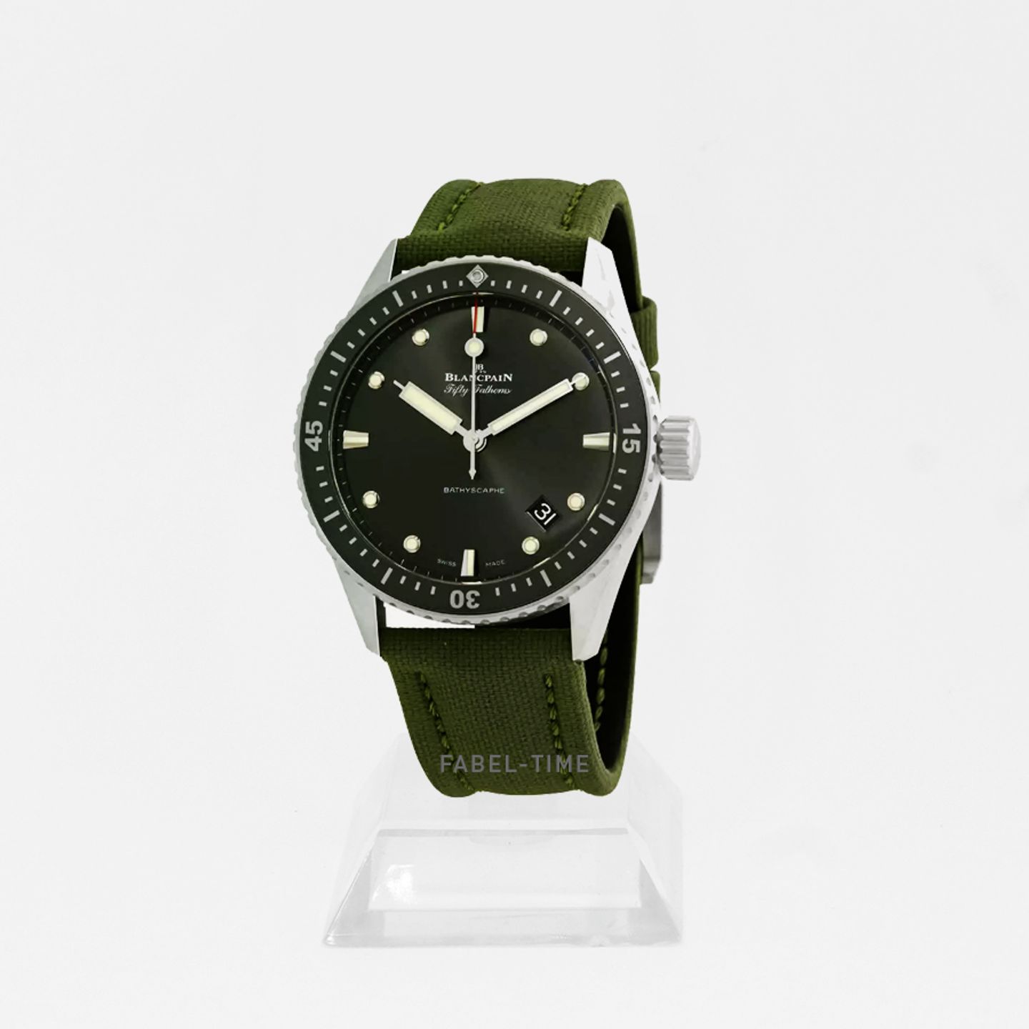 Blancpain Fifty Fathoms Bathyscaphe 5000-1110-K52A (2024) - Grijs wijzerplaat 43mm Staal (1/1)