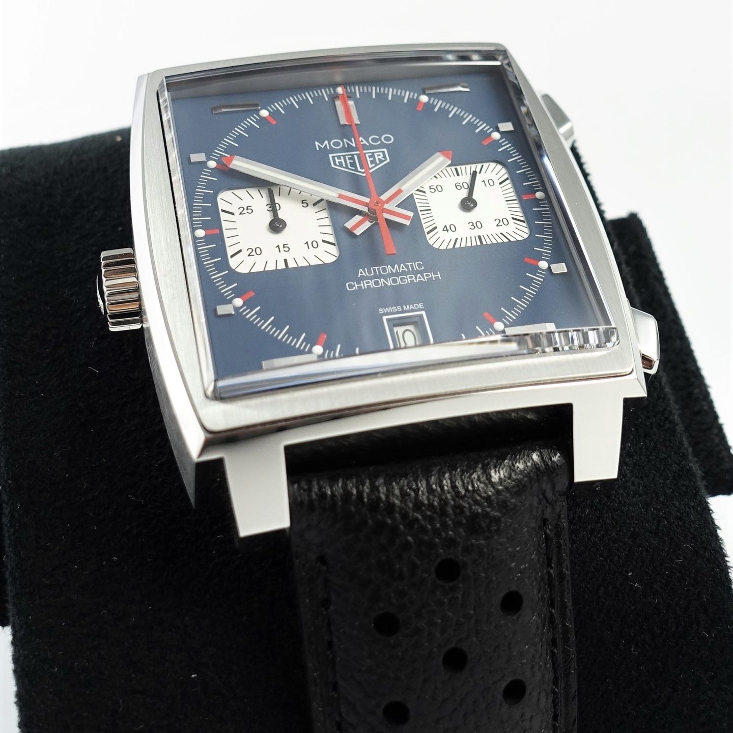 TAG Heuer Monaco Calibre 11 CAW211P.FC6356 (2024) - Blauw wijzerplaat 39mm Staal (2/8)