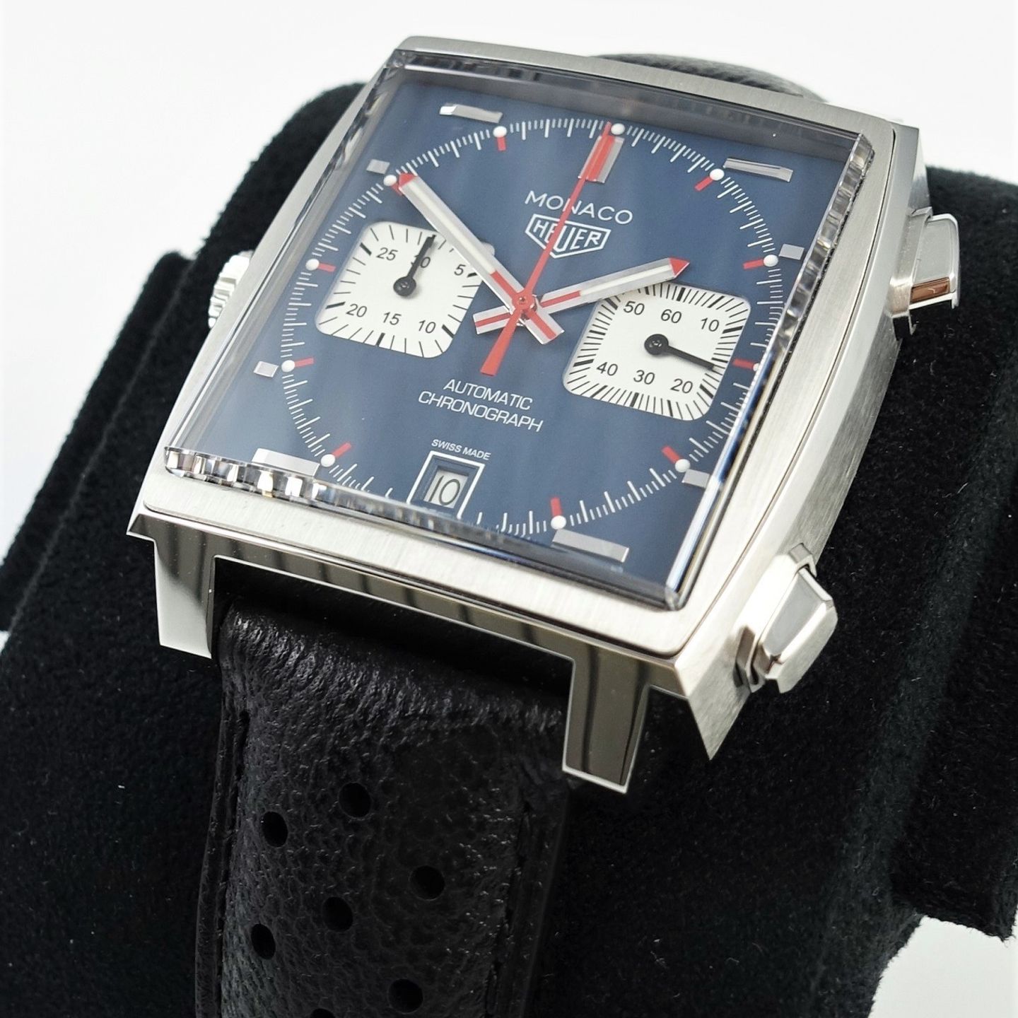 TAG Heuer Monaco Calibre 11 CAW211P.FC6356 (2024) - Blauw wijzerplaat 39mm Staal (3/8)