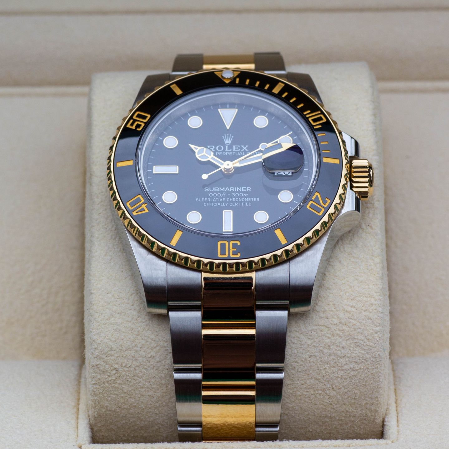 Rolex Submariner Date 116613LN (2018) - Zwart wijzerplaat 40mm Goud/Staal (7/8)