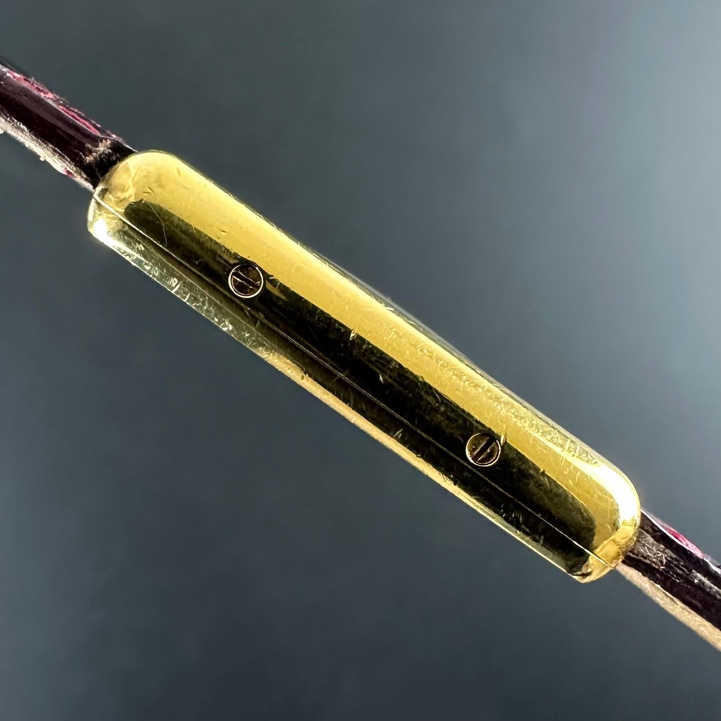 Cartier Tank 5057001 (1990) - Champagne dial 20 mm Gold/Steel case (5/8)