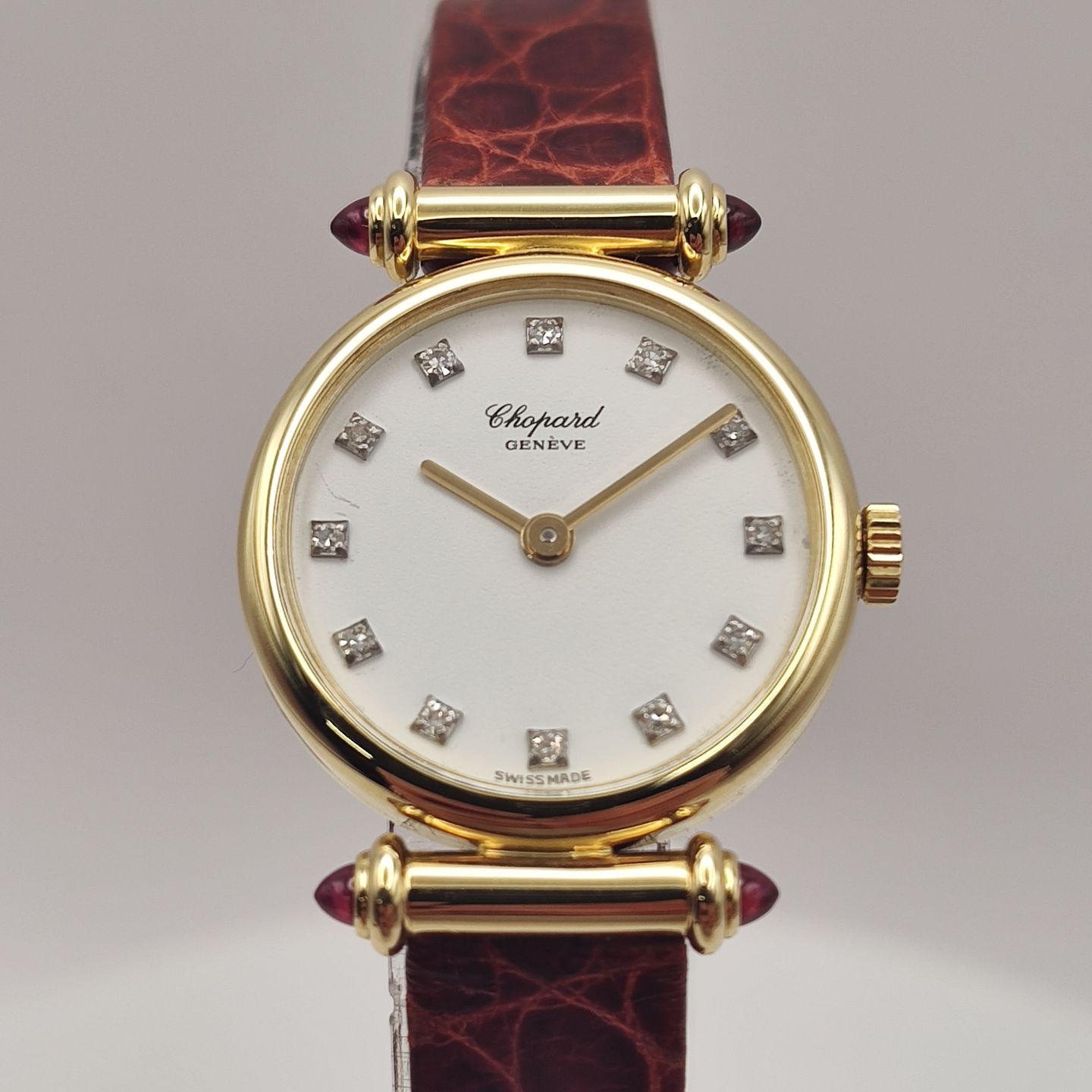 Chopard Vintage S12/727 (Unknown (random serial)) - White dial 21 mm Yellow Gold case (1/8)