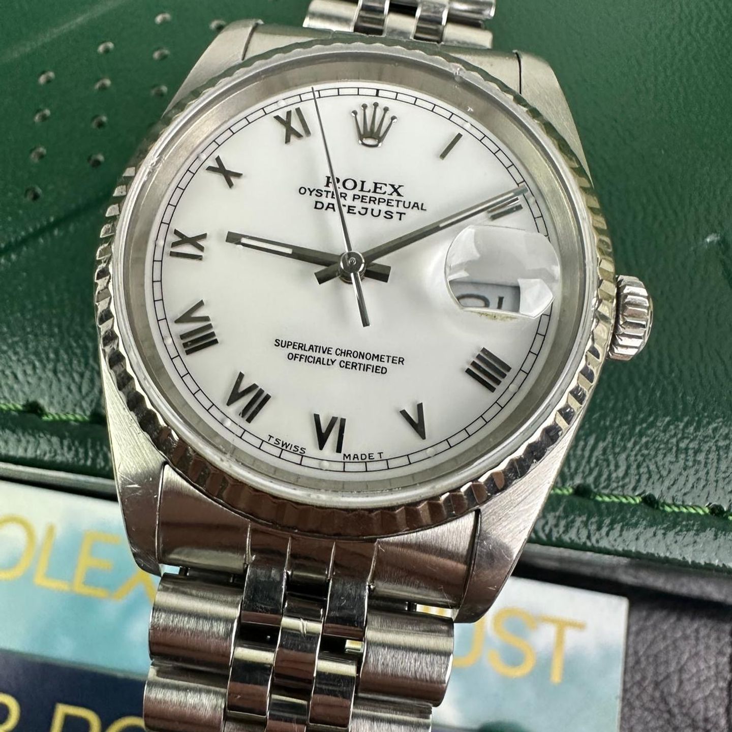 Rolex Datejust 36 16234 (1989) - Wit wijzerplaat 36mm Staal (1/1)