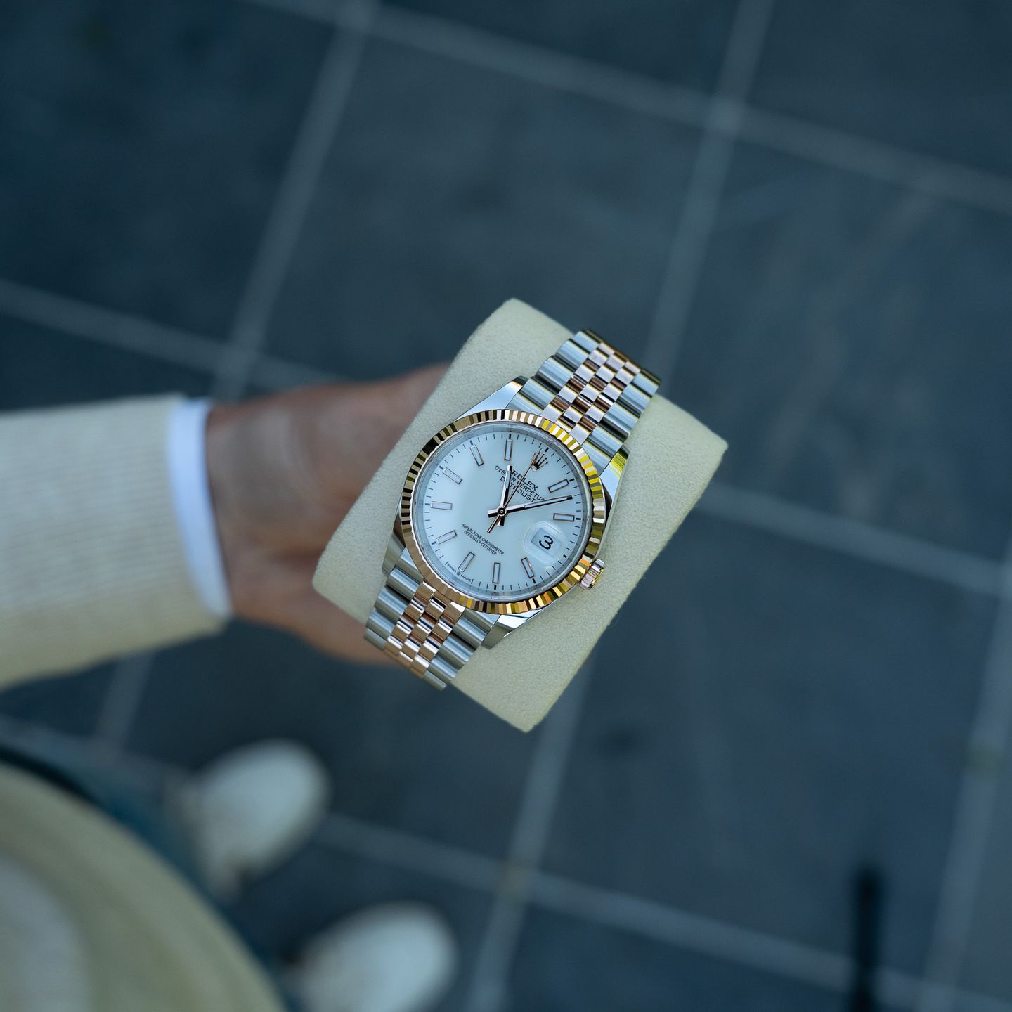Rolex Datejust 36 126231 (2022) - White dial 36 mm Gold/Steel case (1/8)