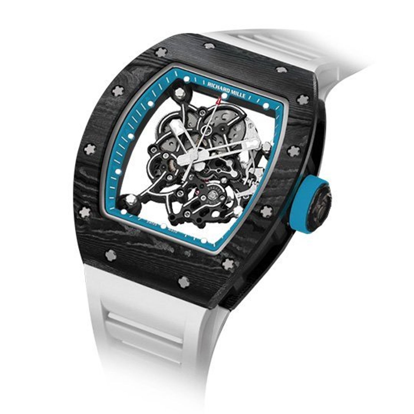Richard Mille RM 055 RM055 (2018) - Transparant wijzerplaat 43mm Keramiek (1/1)
