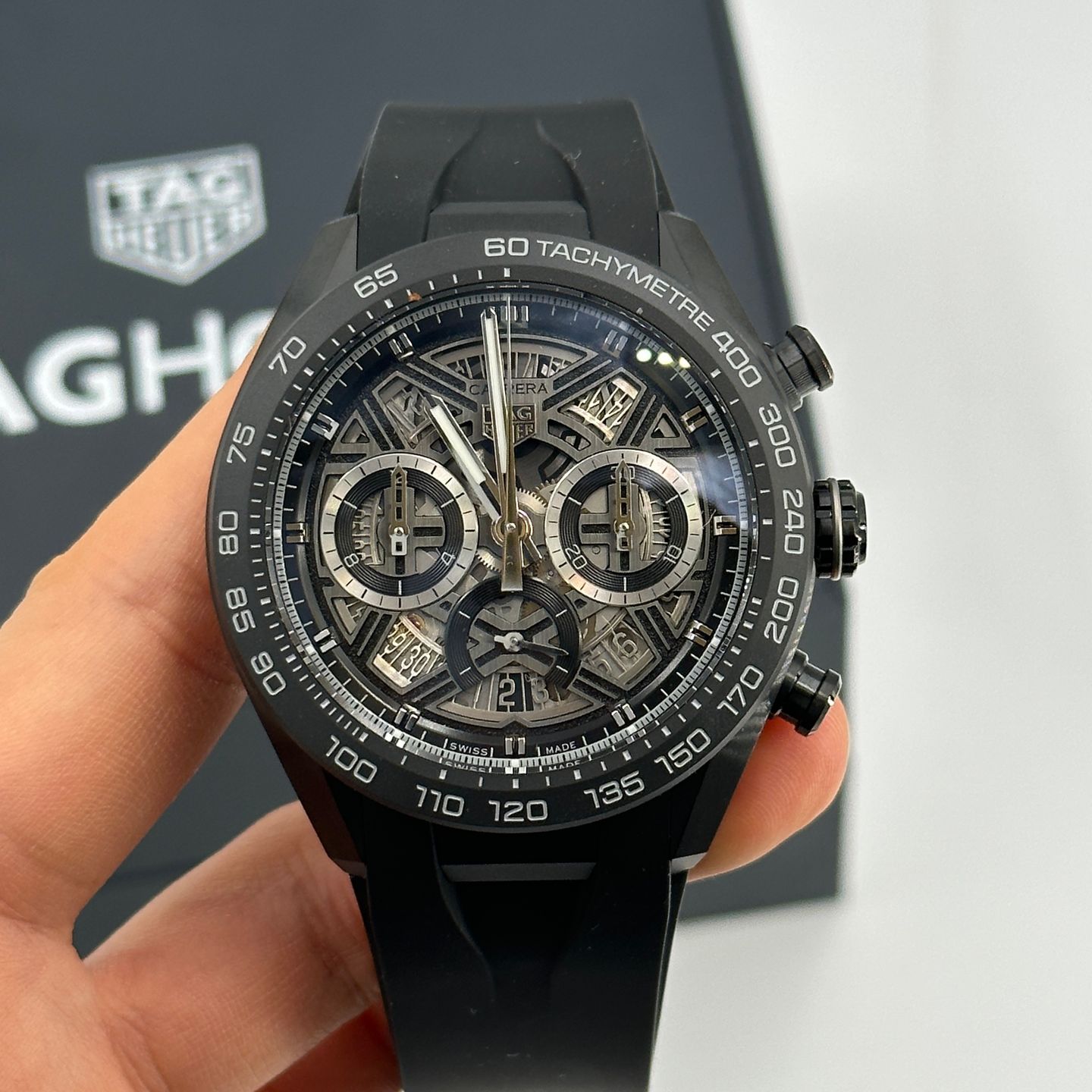 TAG Heuer Carrera CBU2082.FT6275 (2025) - Transparent dial 44 mm Titanium case (1/8)