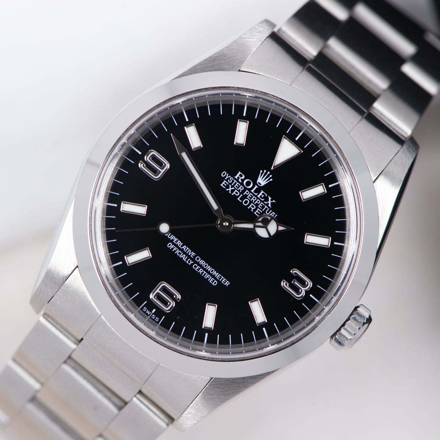 Rolex Explorer 14270 (1999) - Black dial 36 mm Steel case (1/8)