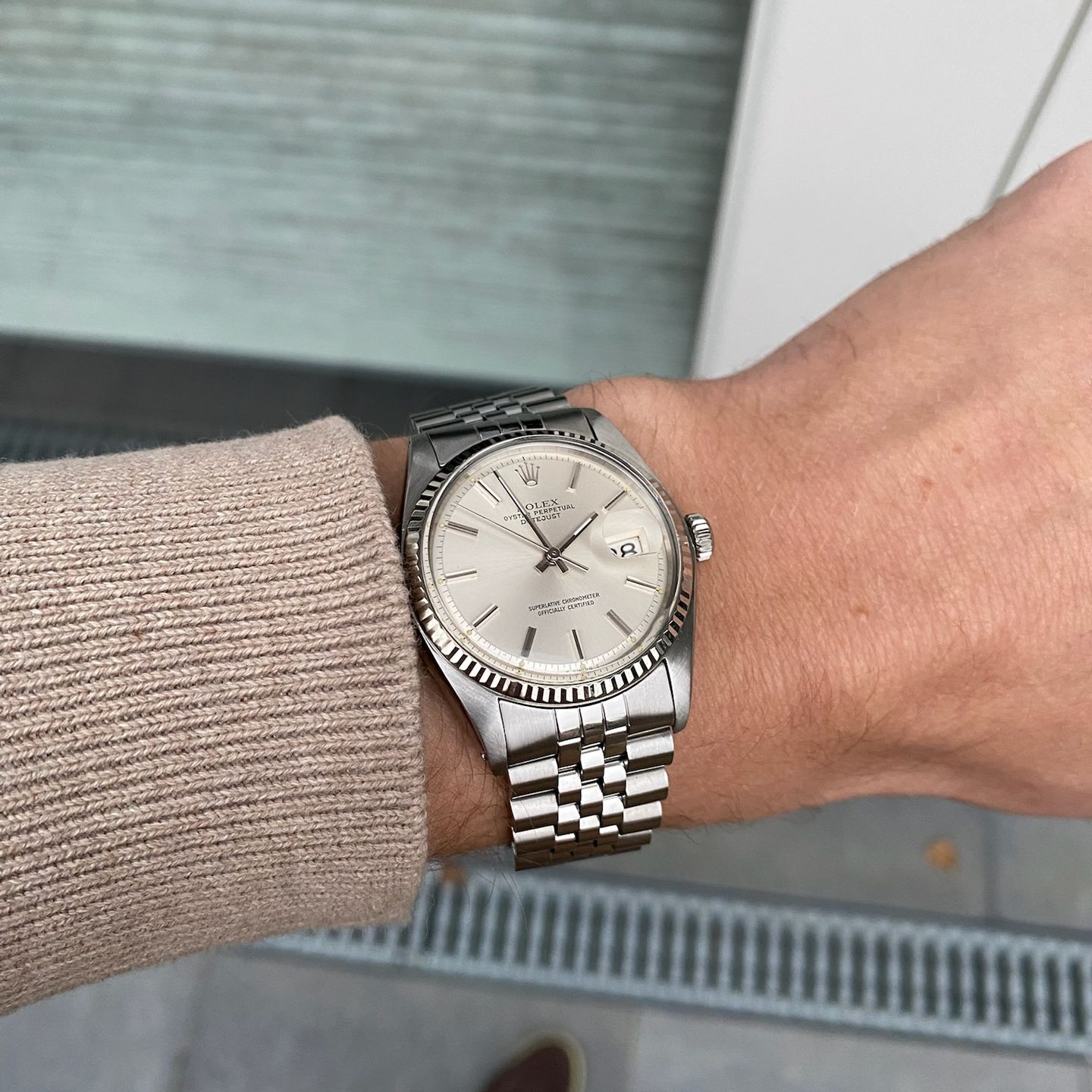 Rolex Datejust 1601 (1977) - Grijs wijzerplaat 36mm Staal (3/3)