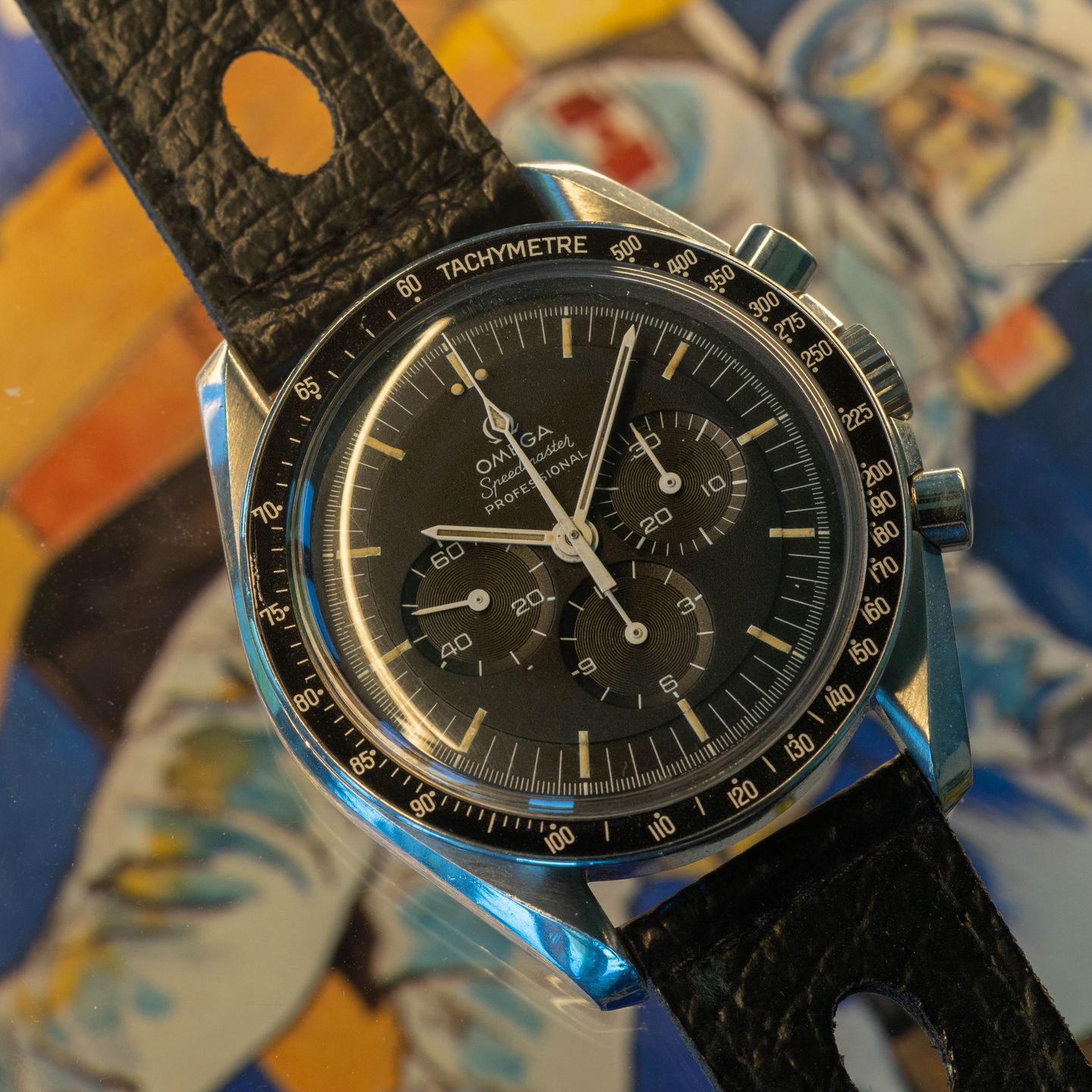 Omega Speedmaster Professional Moonwatch 145.022 69ST (1971) - Zwart wijzerplaat 42mm Staal (1/6)