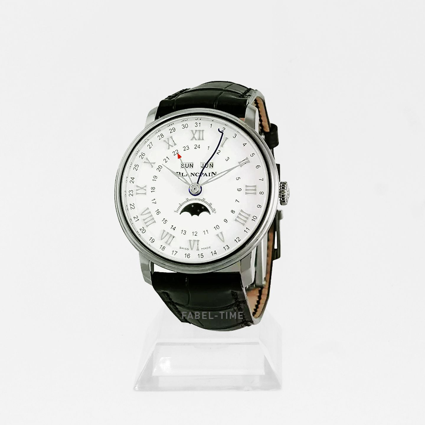 Blancpain Villeret Complete Calendar 6685-1127-55B (2024) - Wit wijzerplaat Onbekend Staal (1/1)