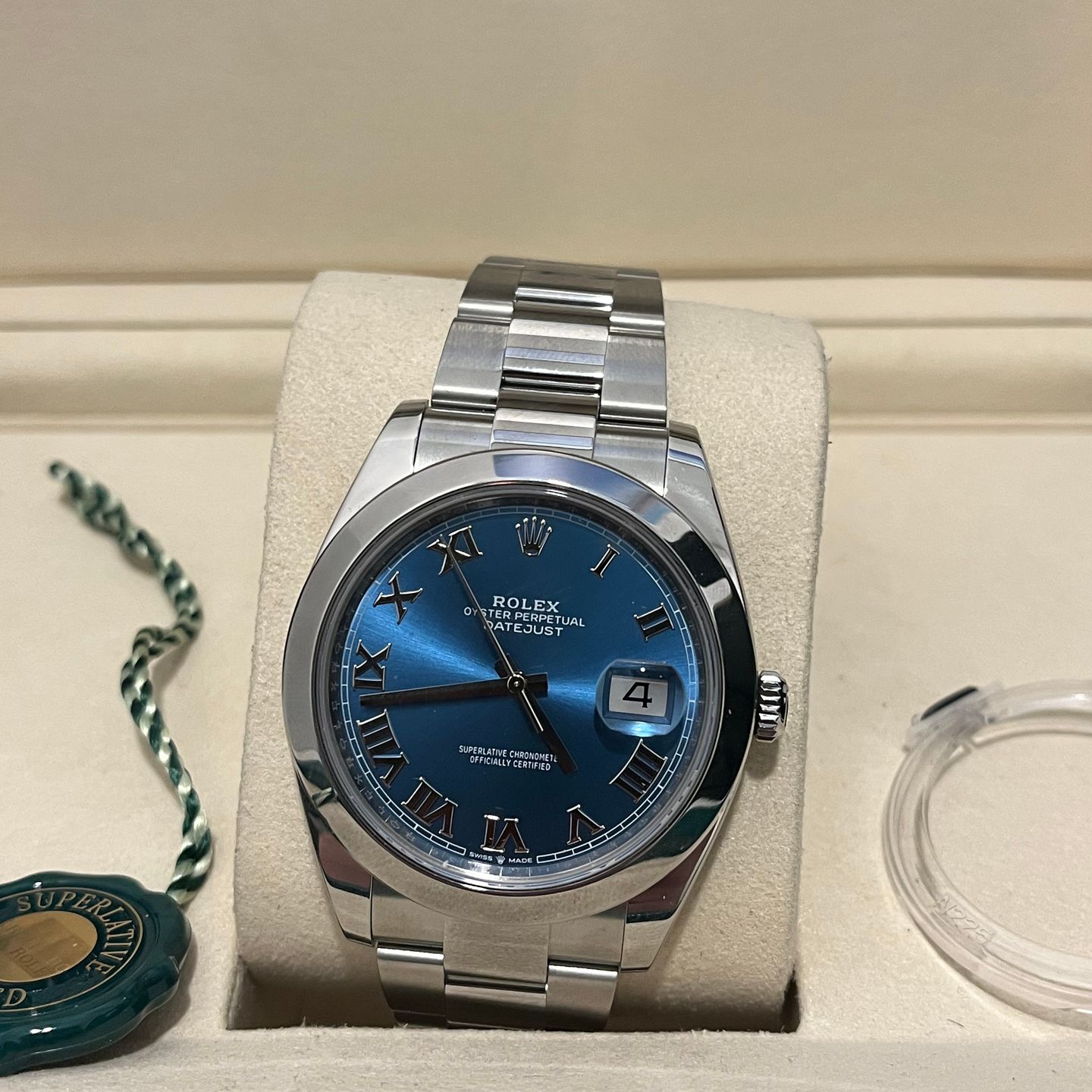 Rolex Datejust 41 126300 (2025) - Blue dial 41 mm Steel case (3/6)