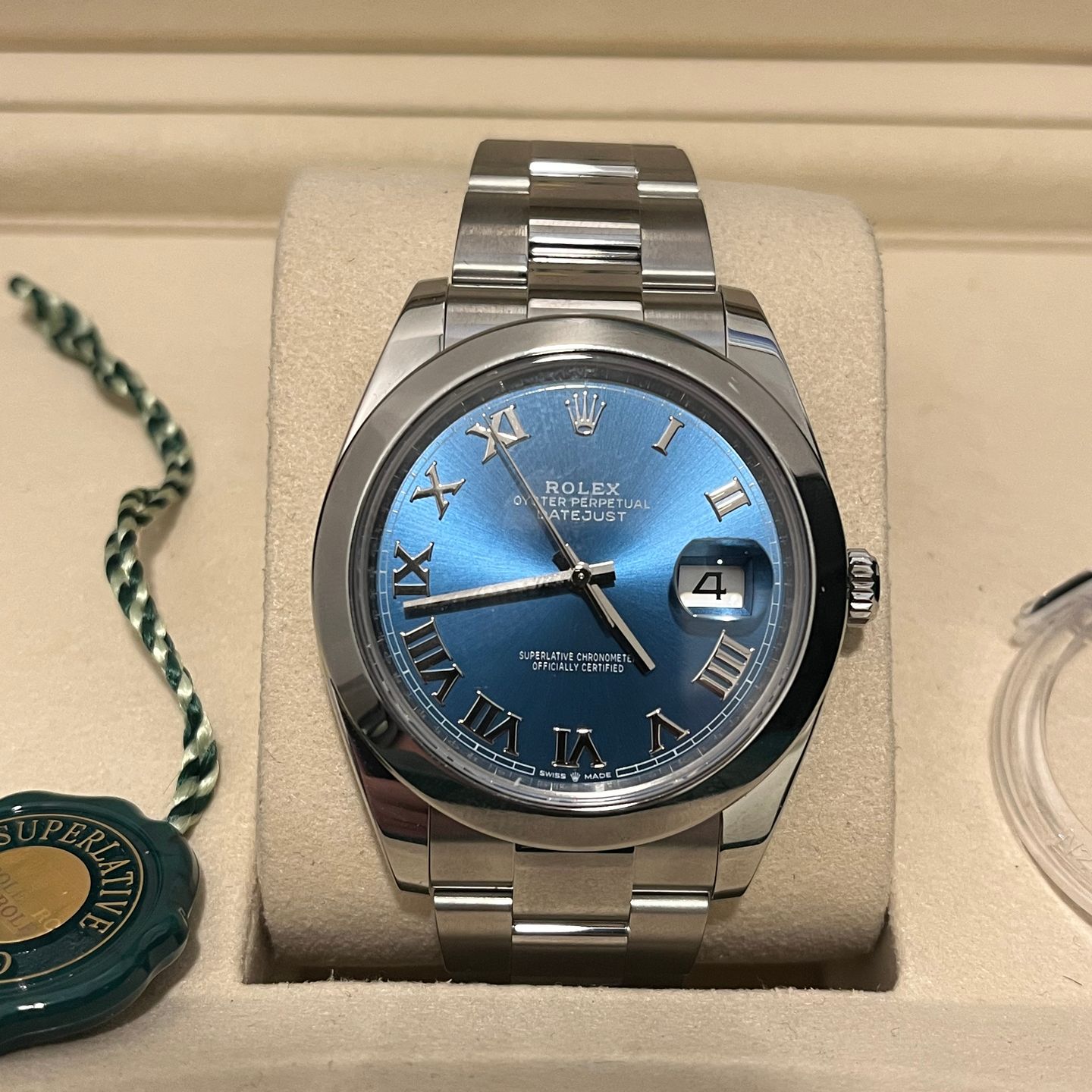 Rolex Datejust 41 126300 (2025) - Blue dial 41 mm Steel case (4/6)