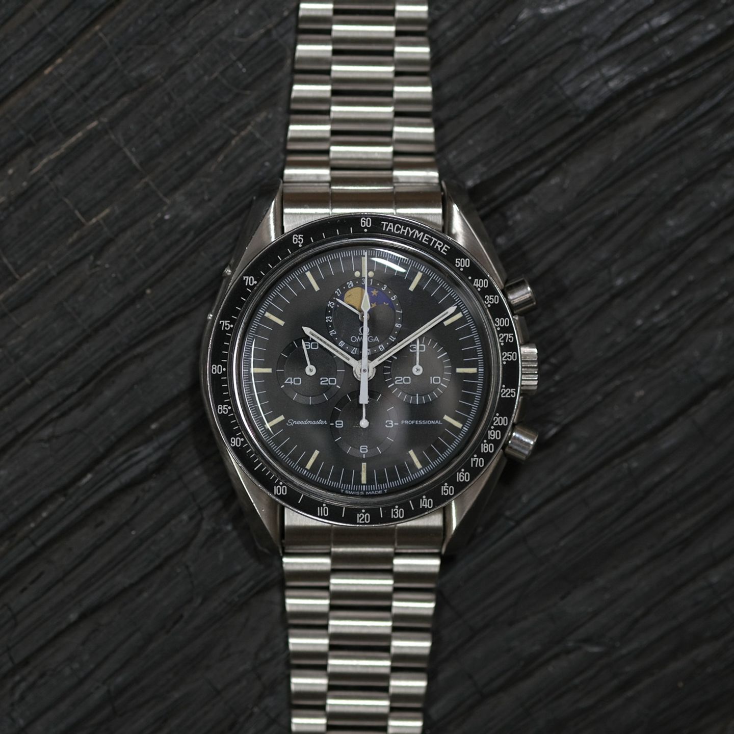 Omega Speedmaster Professional Moonwatch ST 345.0809 (1987) - Zwart wijzerplaat 42mm Staal (2/8)