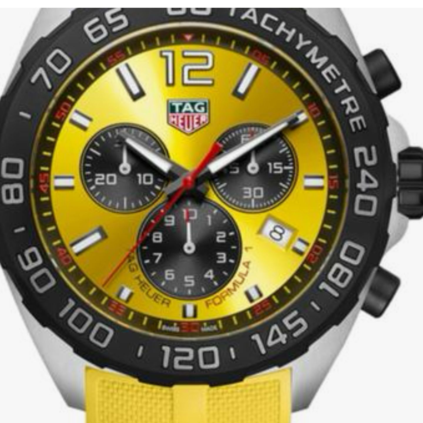 TAG Heuer Formula 1 Quartz CAZ101AM.FT8054 (2024) - Geel wijzerplaat 43mm Staal (1/1)