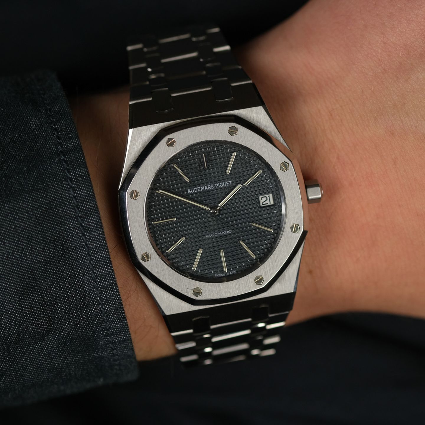 Audemars Piguet Royal Oak Jumbo 14802ST (1993) - Grey dial 39 mm Steel case (1/8)