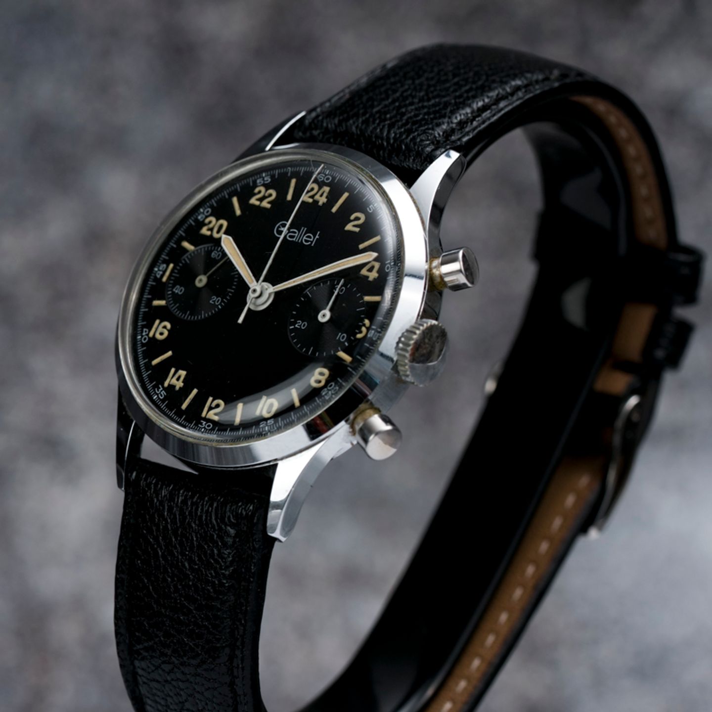 Gallet Vintage Chronograph Military - (3/8)