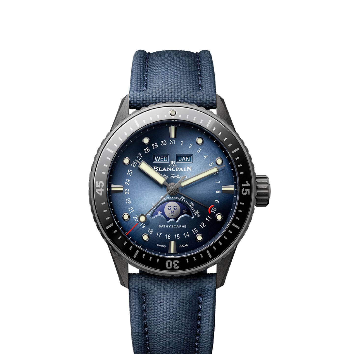 Blancpain Fifty Fathoms Bathyscaphe 5054-0140-O52A (2024) - Blauw wijzerplaat 43mm Staal (1/1)