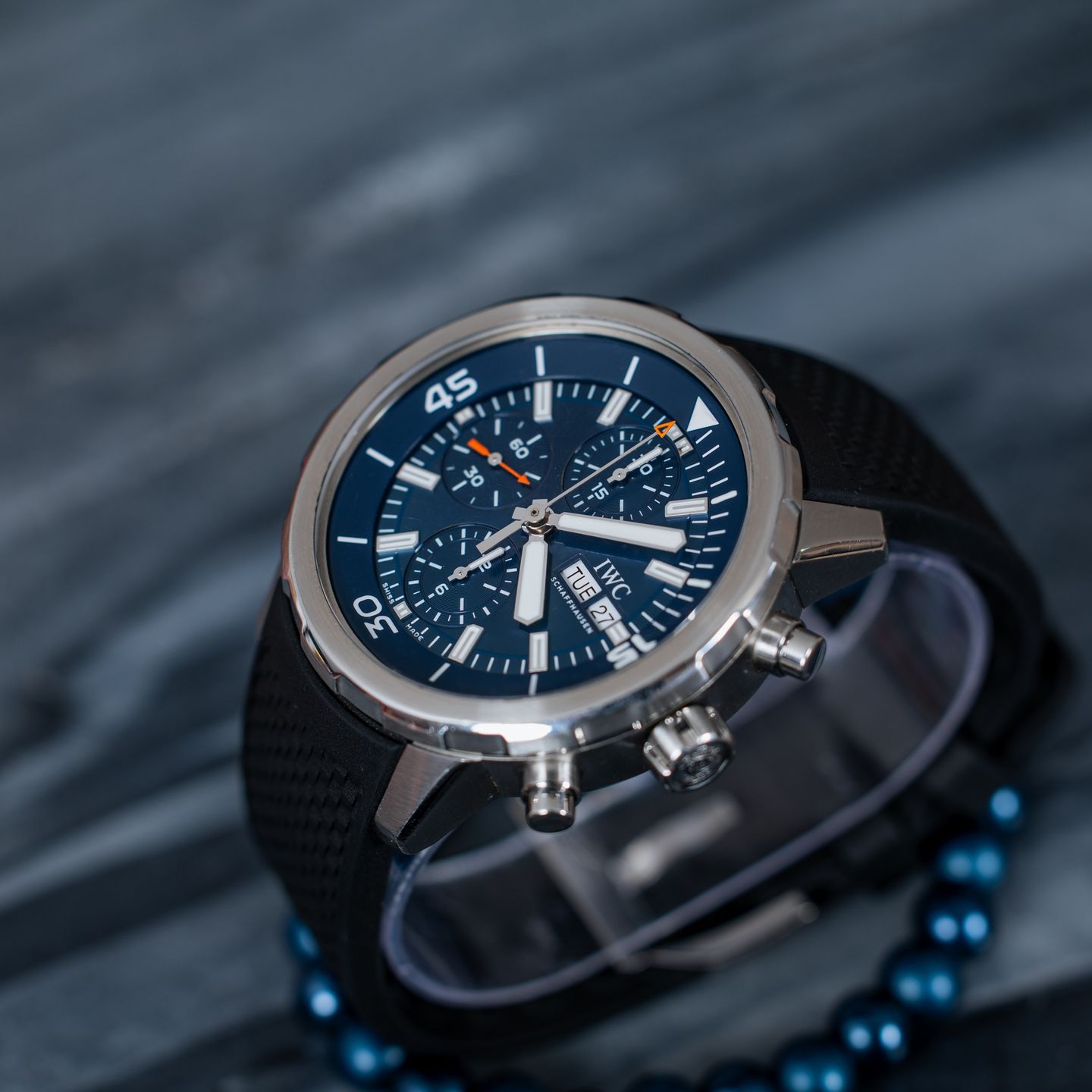 IWC Aquatimer Chronograph IW376805 (2016) - Blauw wijzerplaat 44mm Staal (2/4)