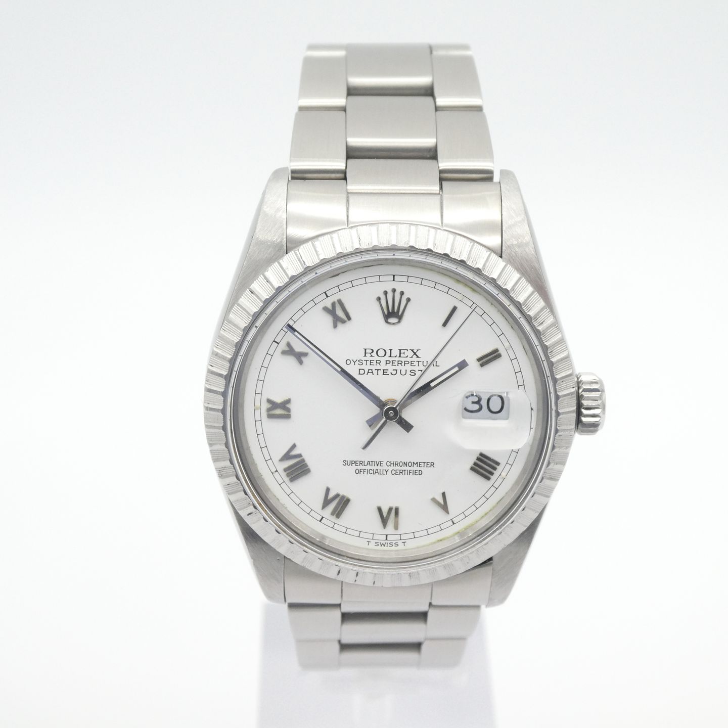 Rolex Datejust 36 16030 (1987) - Wit wijzerplaat 44mm Staal (1/8)