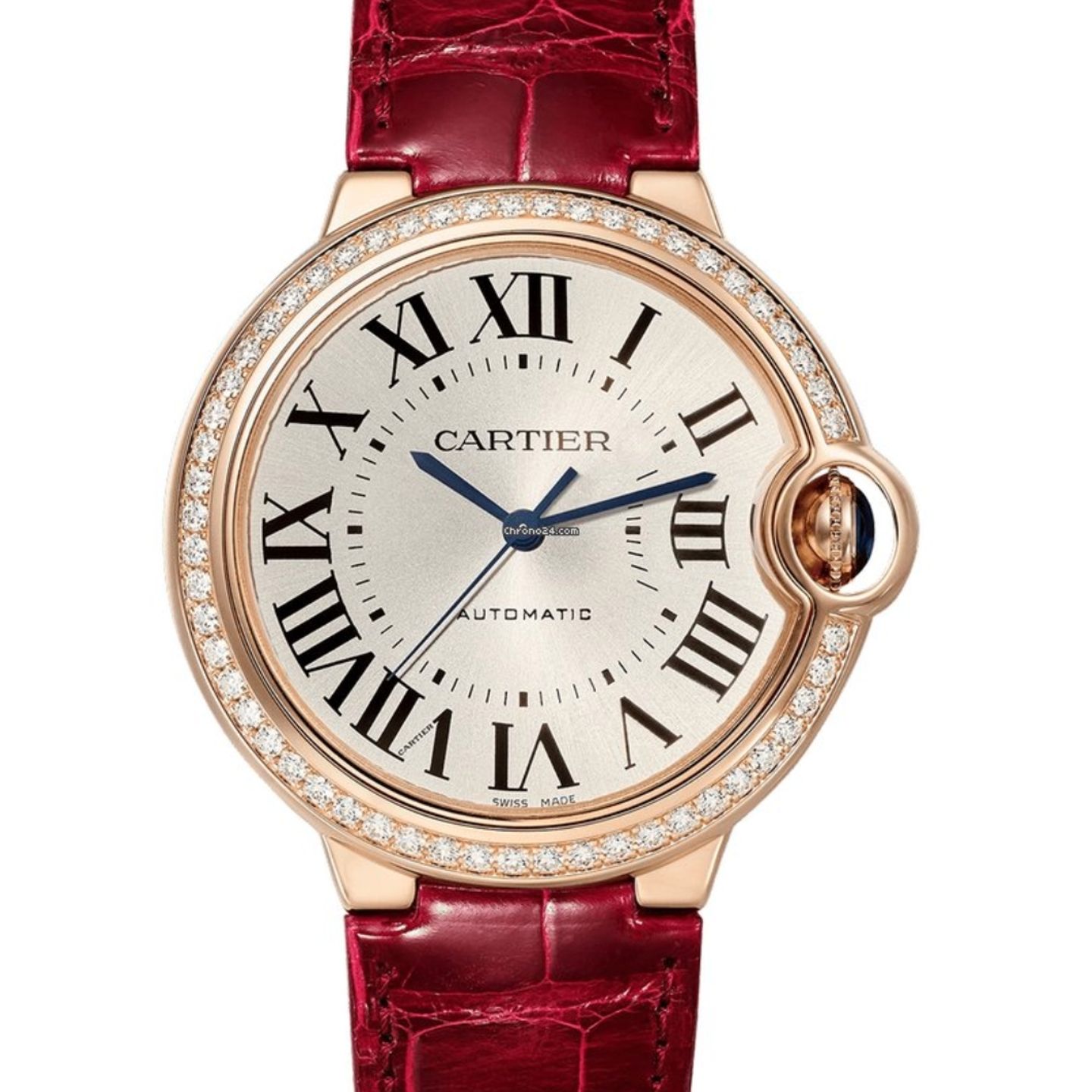 Cartier Ballon Bleu 36mm WJBB0034 (2024) - Zilver wijzerplaat 36mm Roségoud (1/1)