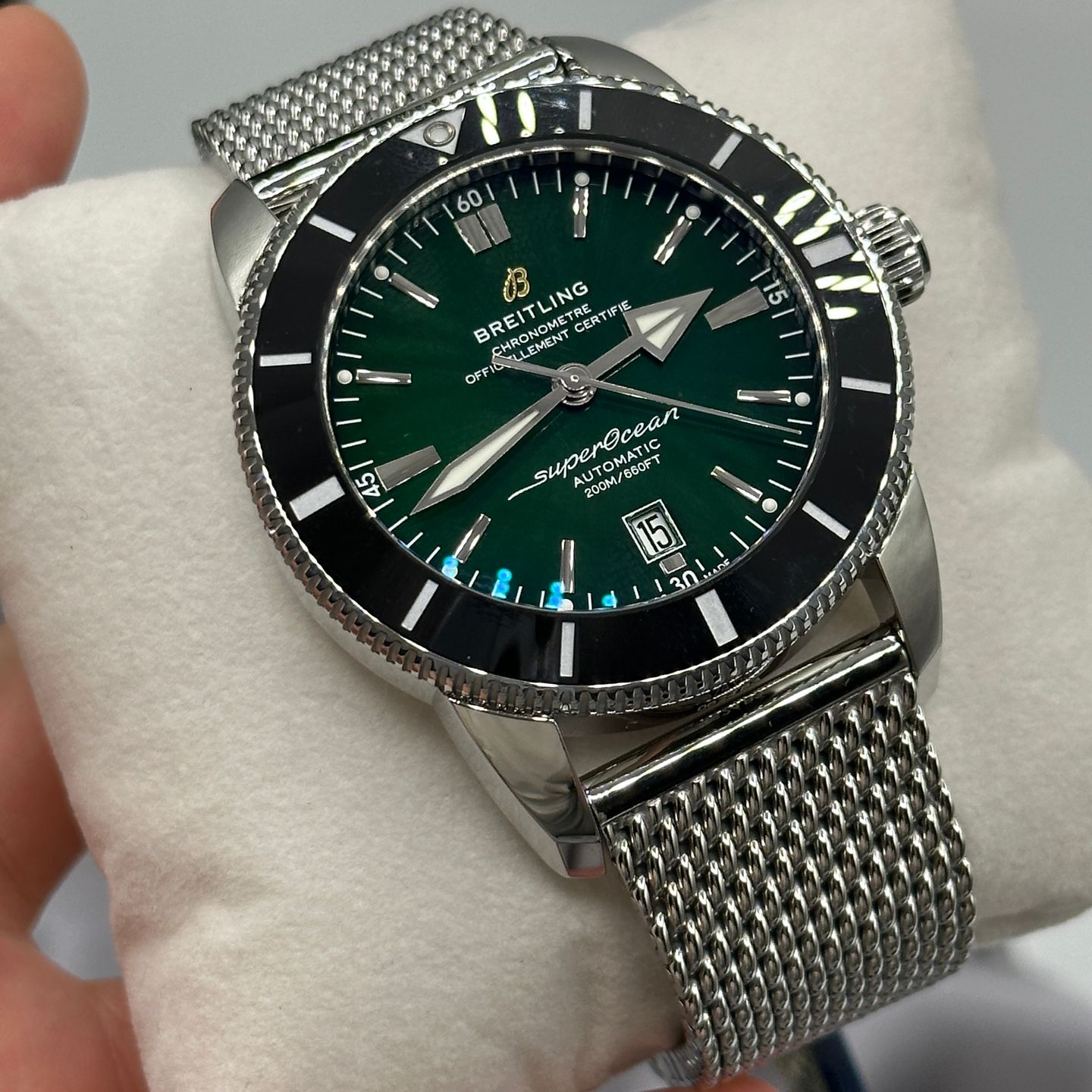 Breitling Superocean Heritage II 46 AB2020121L1A1 (2024) - Green dial 46 mm Steel case (3/8)