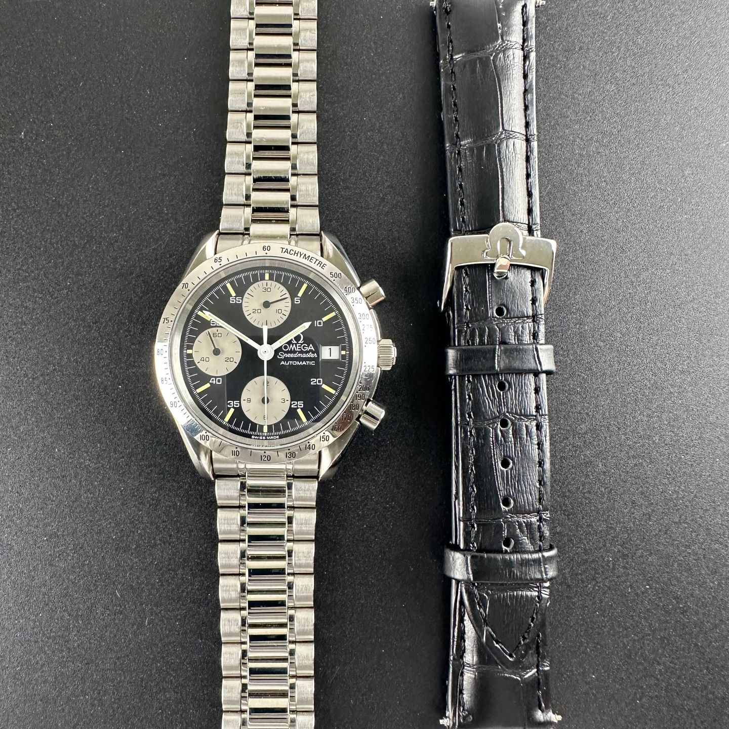 Omega Speedmaster Date 3511.50 (1991) - Black dial 39 mm Steel case (3/8)